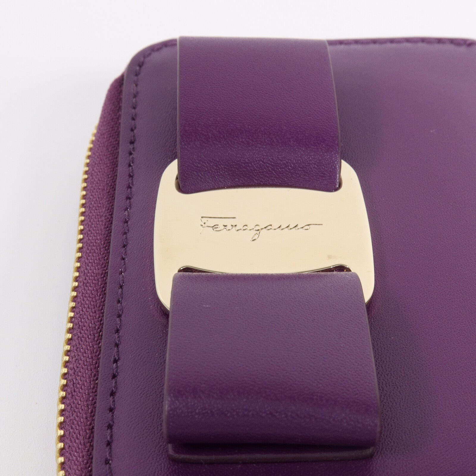 Salvatore Ferragamo 牛皮皮革Vara Bow Coin Purse零錢包/卡片套