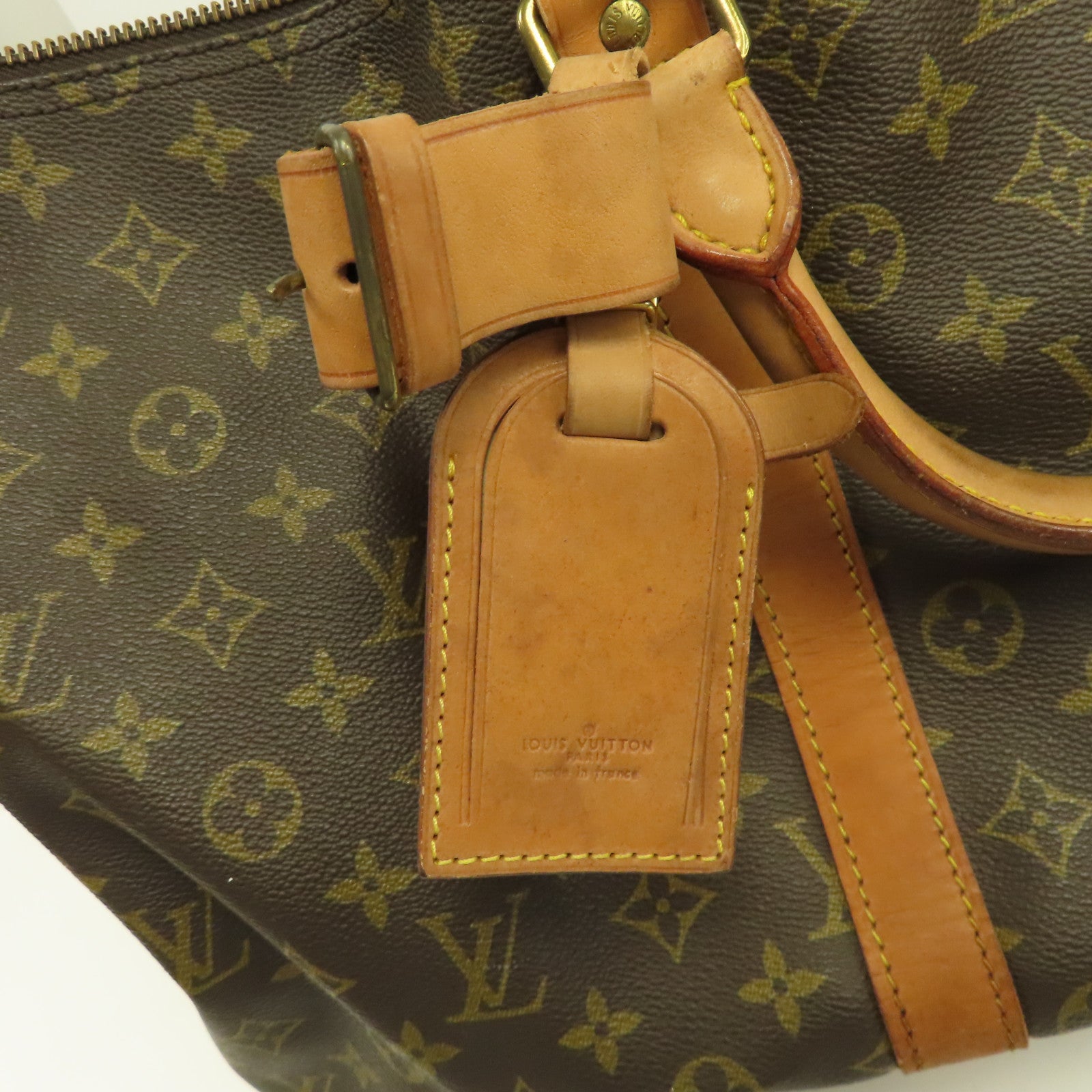 LOUIS VUITTON Monogram Keepall 55金扣波士頓包啡色