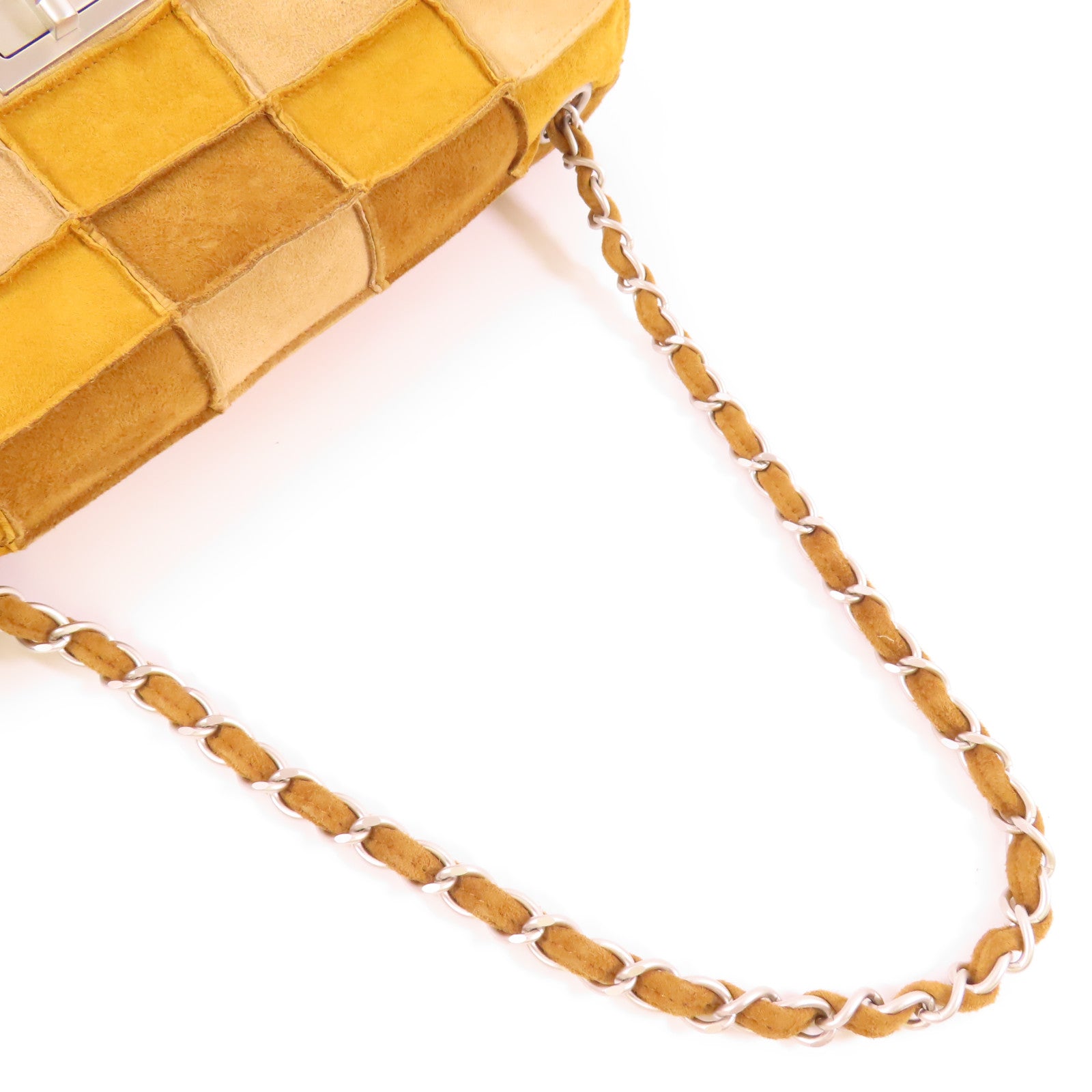 CHANEL CC SHW 2.55 Chain Shoulder Bag A14528 Suede Leather Brown