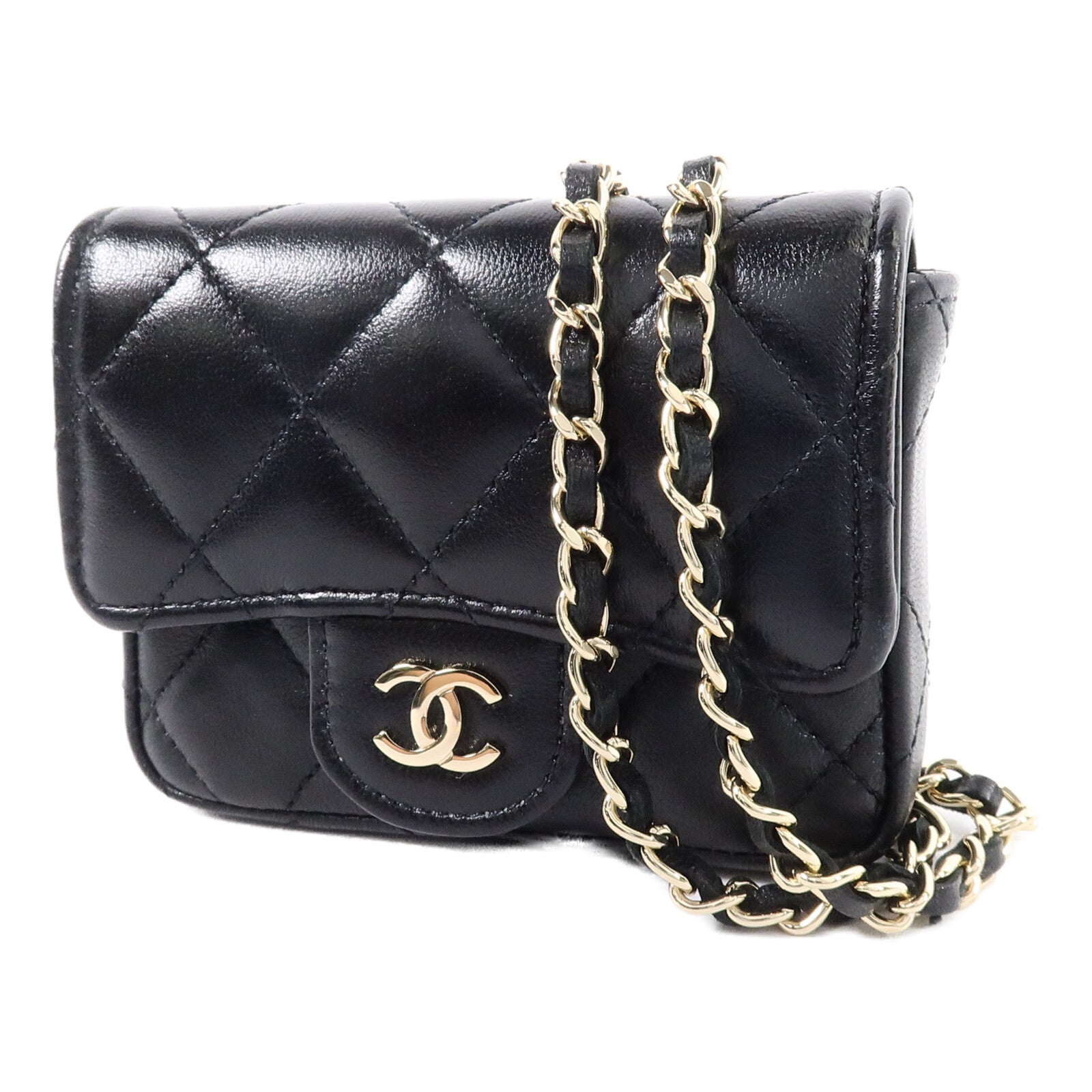 CHANEL 羊皮皮革Mini Belt Bag腰包