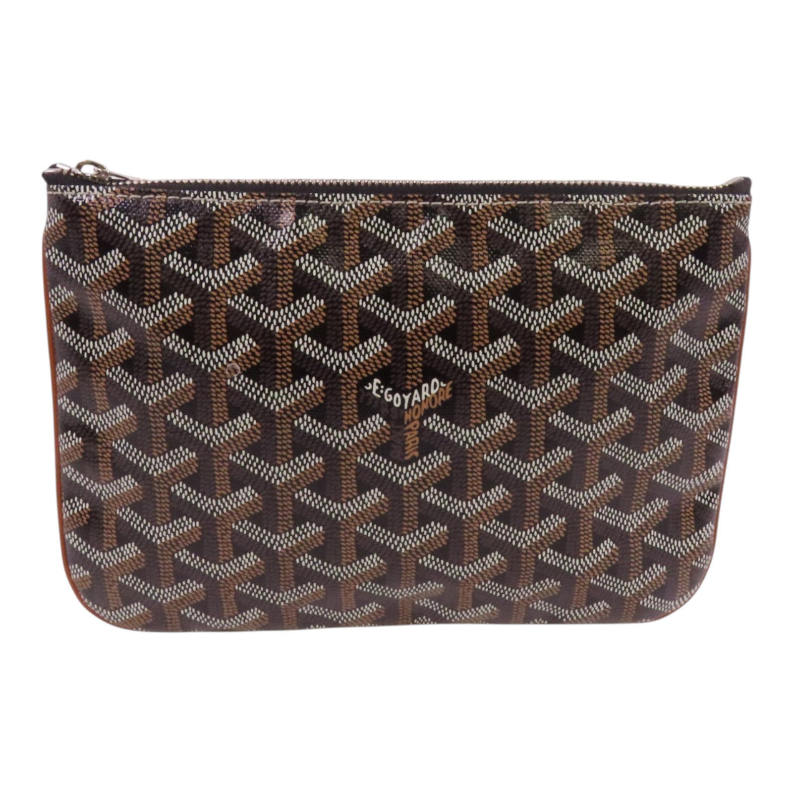 GOYARD 塗層帆布Pouch銀扣手拿包