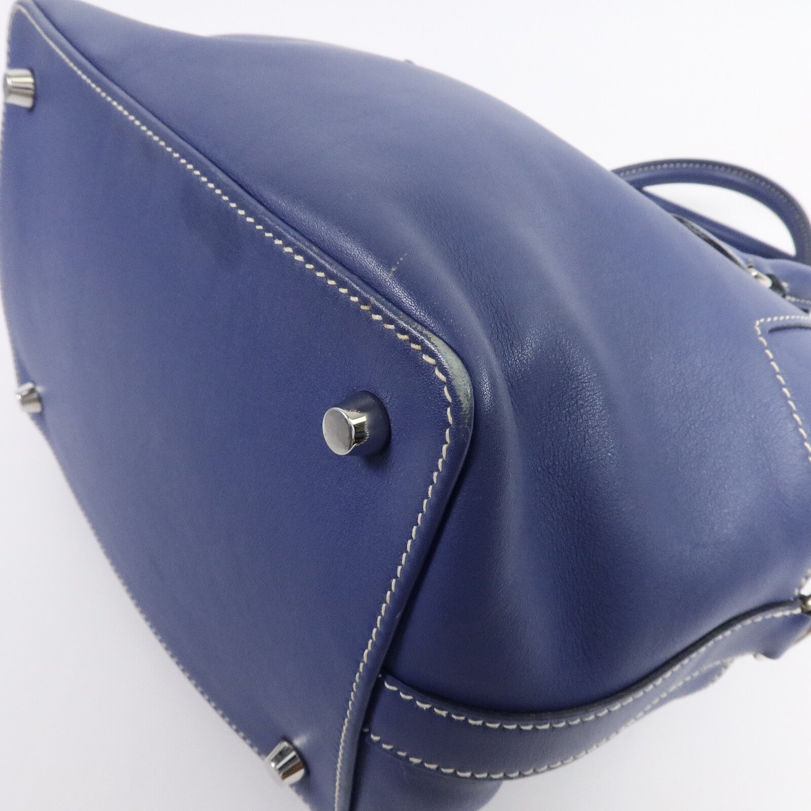 HERMES Evercolor皮革Tool Box 20手挽肩背兩用袋Bleu Agate