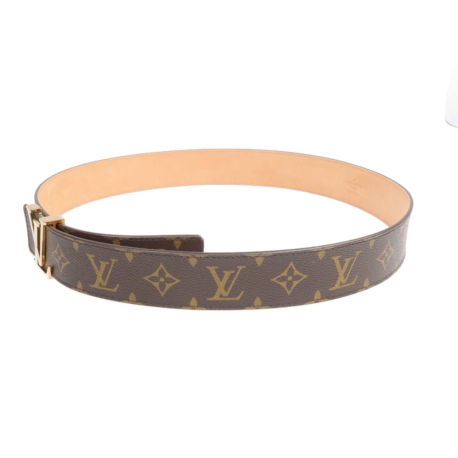 LOUIS VUITTON Monogram Belt金扣皮帶