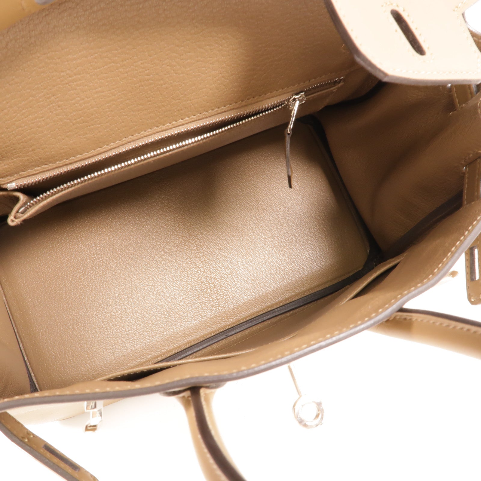HERMES Jonathan皮革Birkin 25手挽袋Beige De Weimar