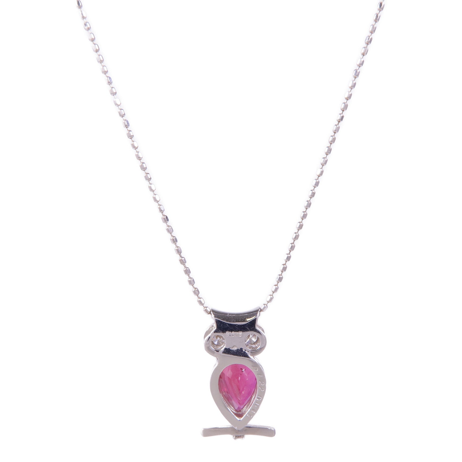JEWELRY 【激減優惠】18K白金Ruby Diamond Necklace紅寶石/鑽石項鍊