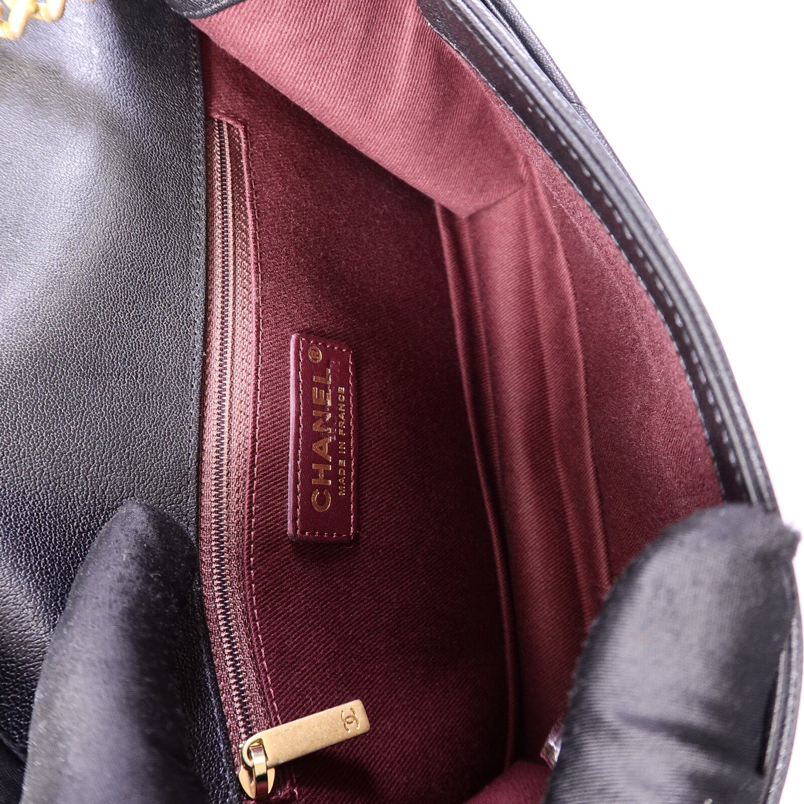 CHANEL 牛皮皮革Chain Shoulder Bag鏈帶肩背袋