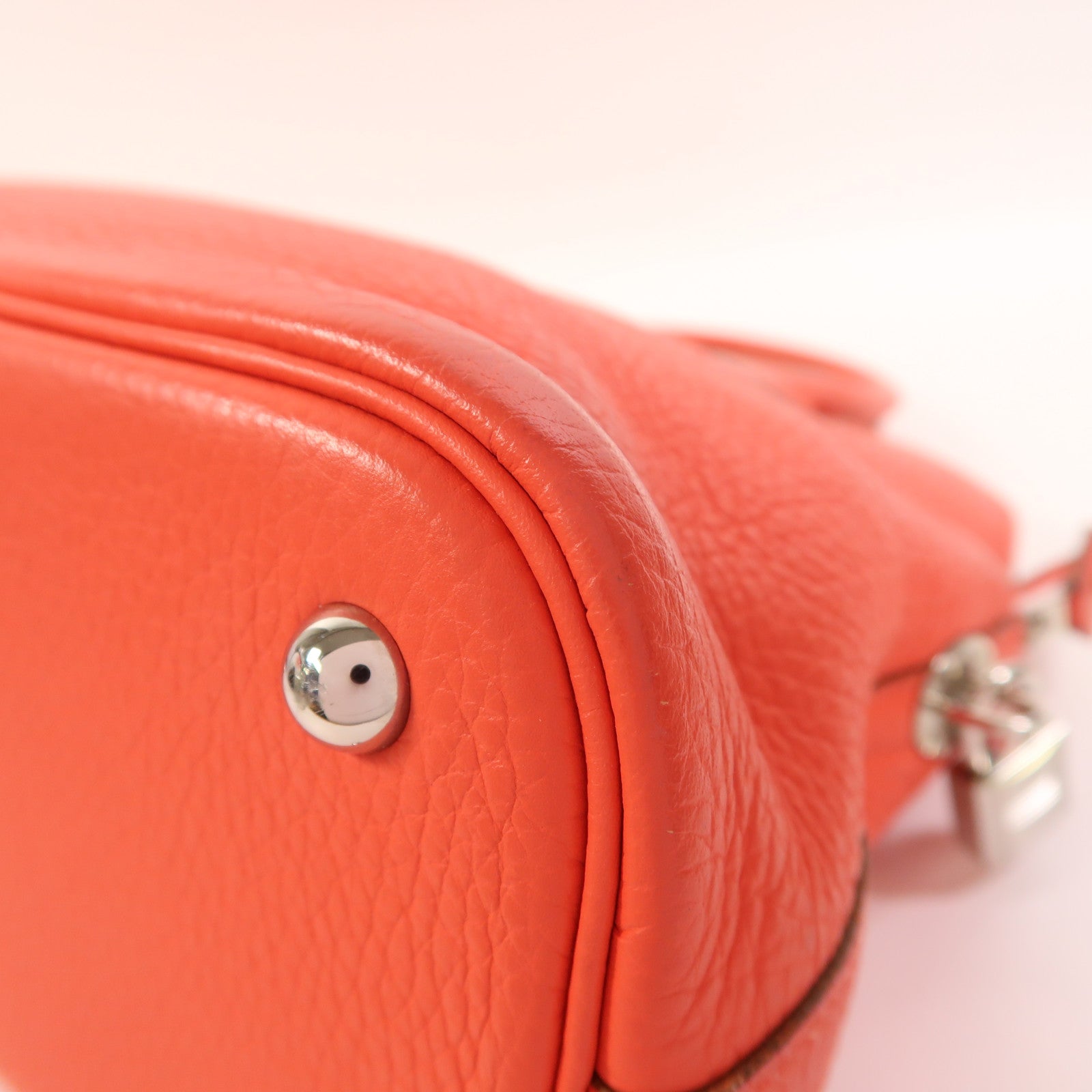 HERMES Clemence皮革Bolide 31銀扣手挽肩背兩用袋Rose Jaipur