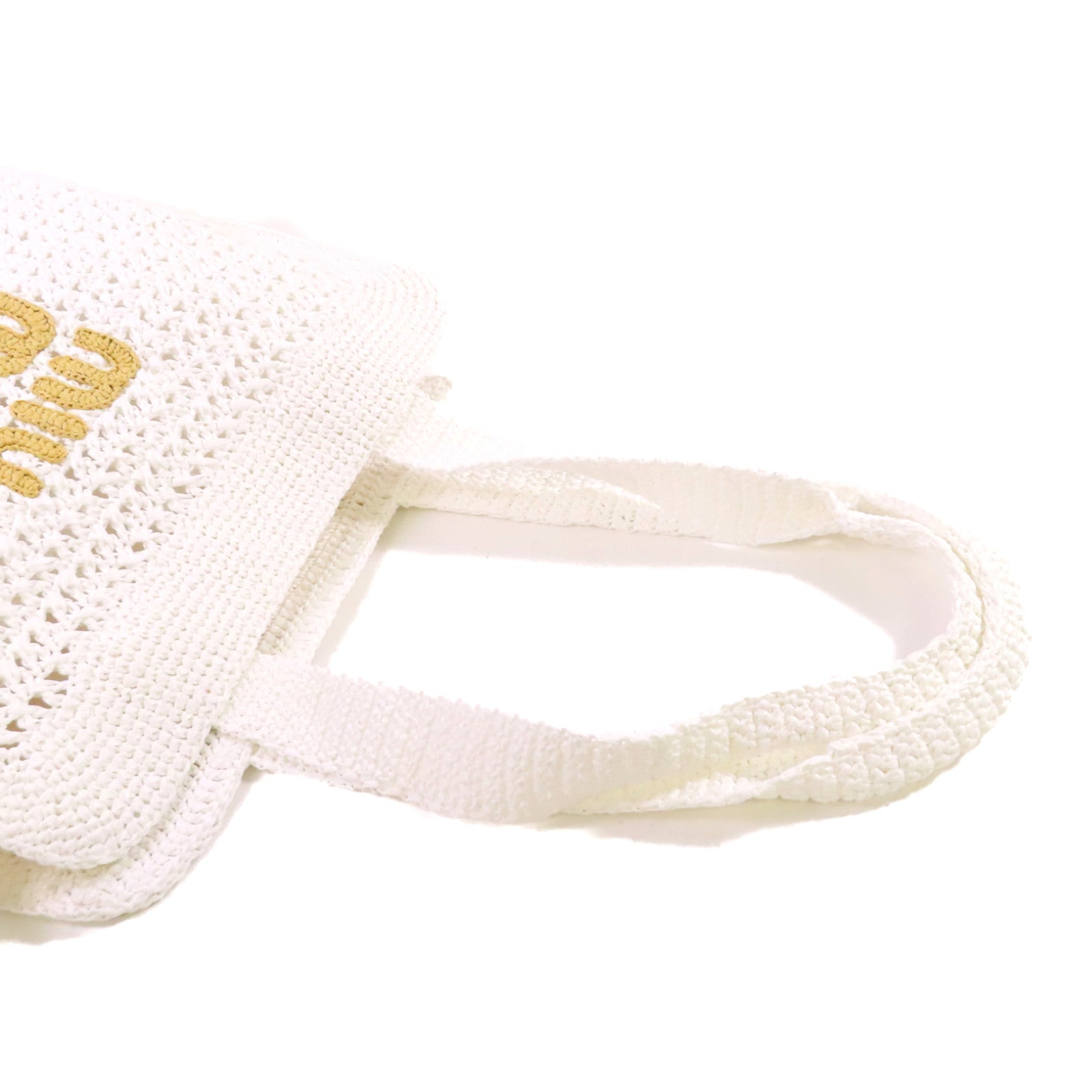 Miu Miu 【激減優惠】PVC Tote Bag金扣肩背袋白色