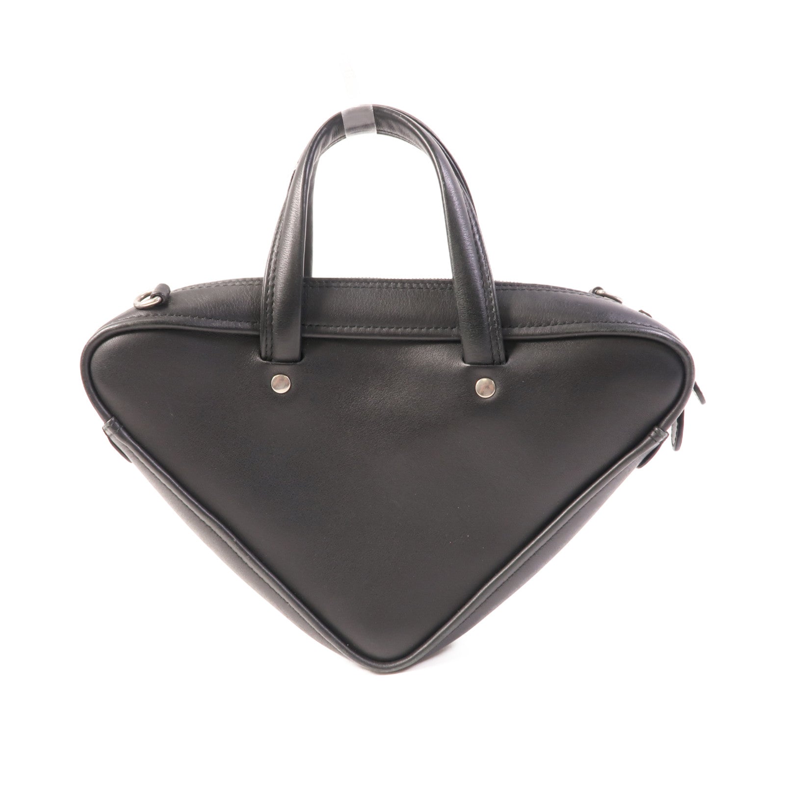 BALENCIAGA 牛皮皮革Triangle Duffle XS銀扣手挽肩背兩用袋