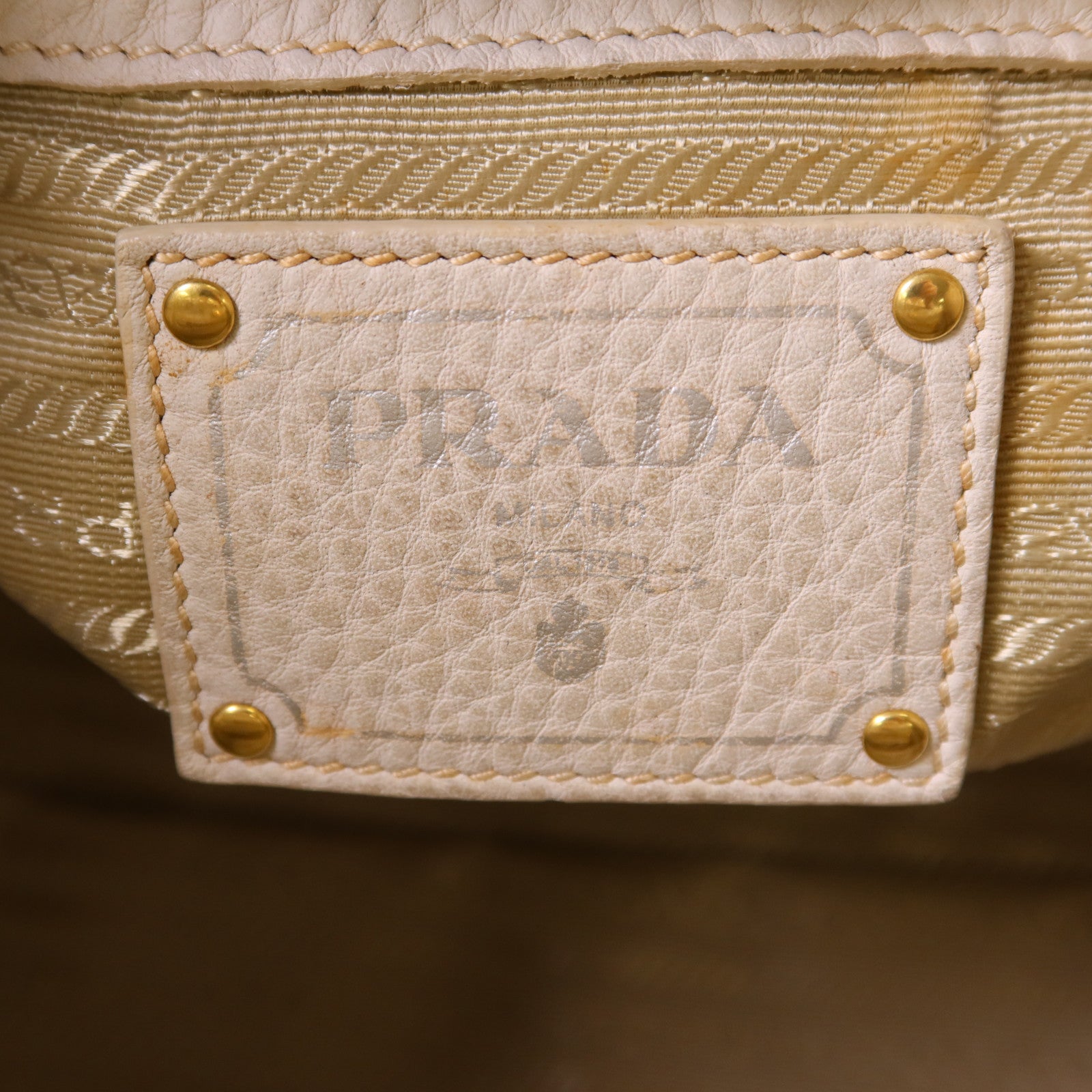 PRADA 牛皮皮革2 Way Shoulder Bag金扣手挽肩背兩用袋