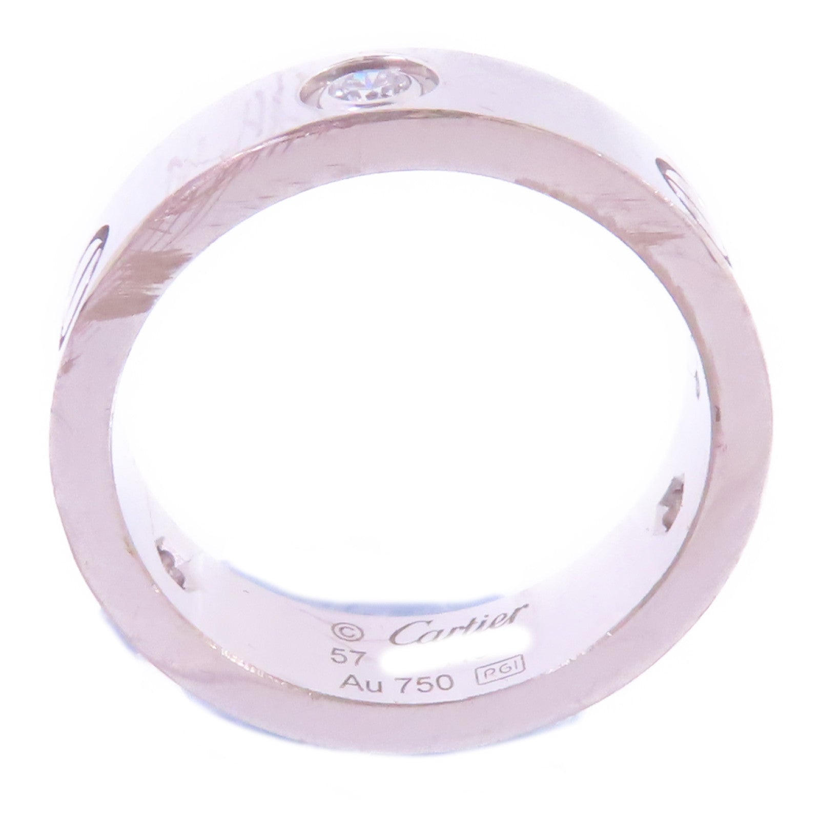 CARTIER (PRICE DOWN) Diamond Love Ring Cartier#57/US#7.75 18K White Gold