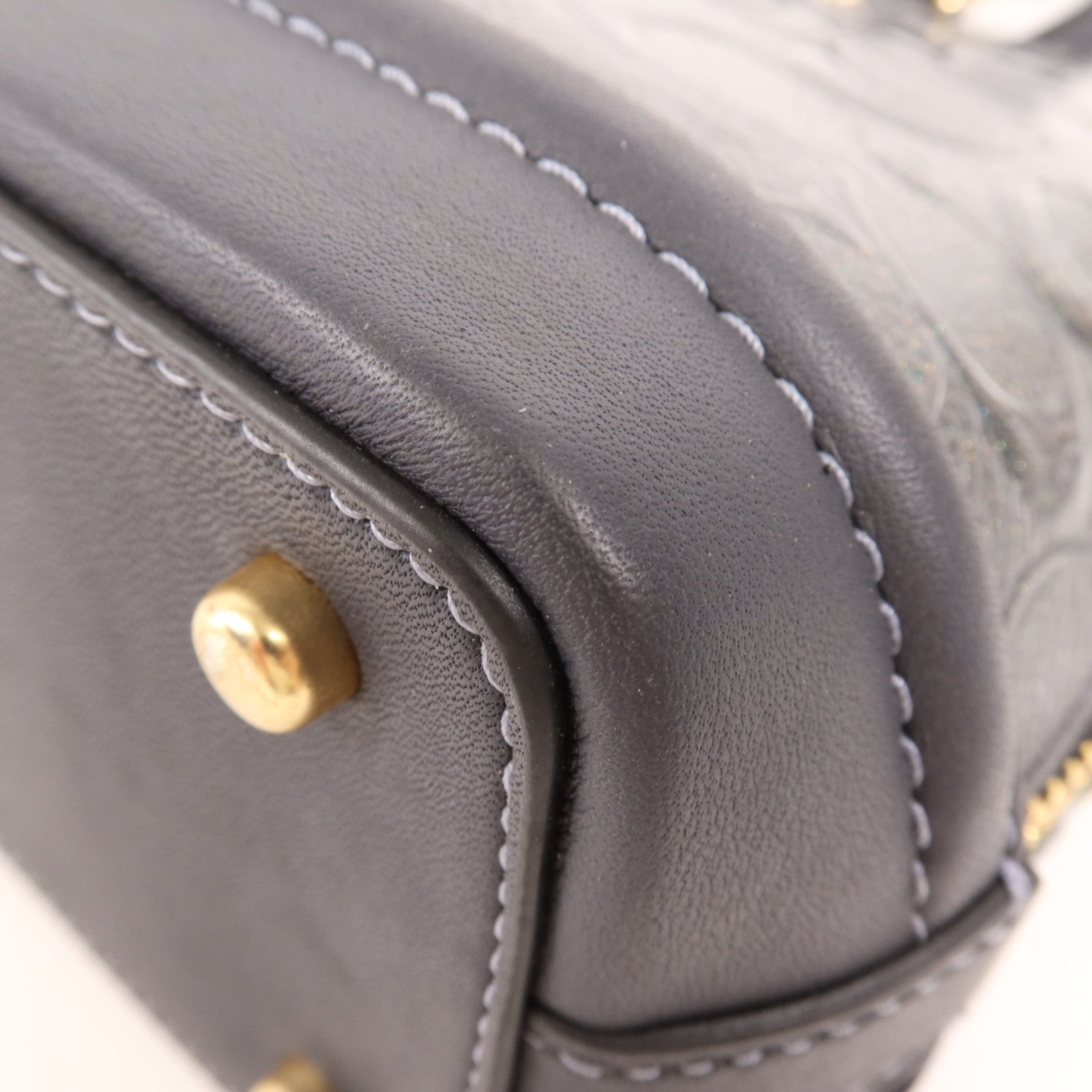 COACH 漆皮皮革/牛皮皮革2 Way Shoulder Bag金扣手挽肩背兩用袋