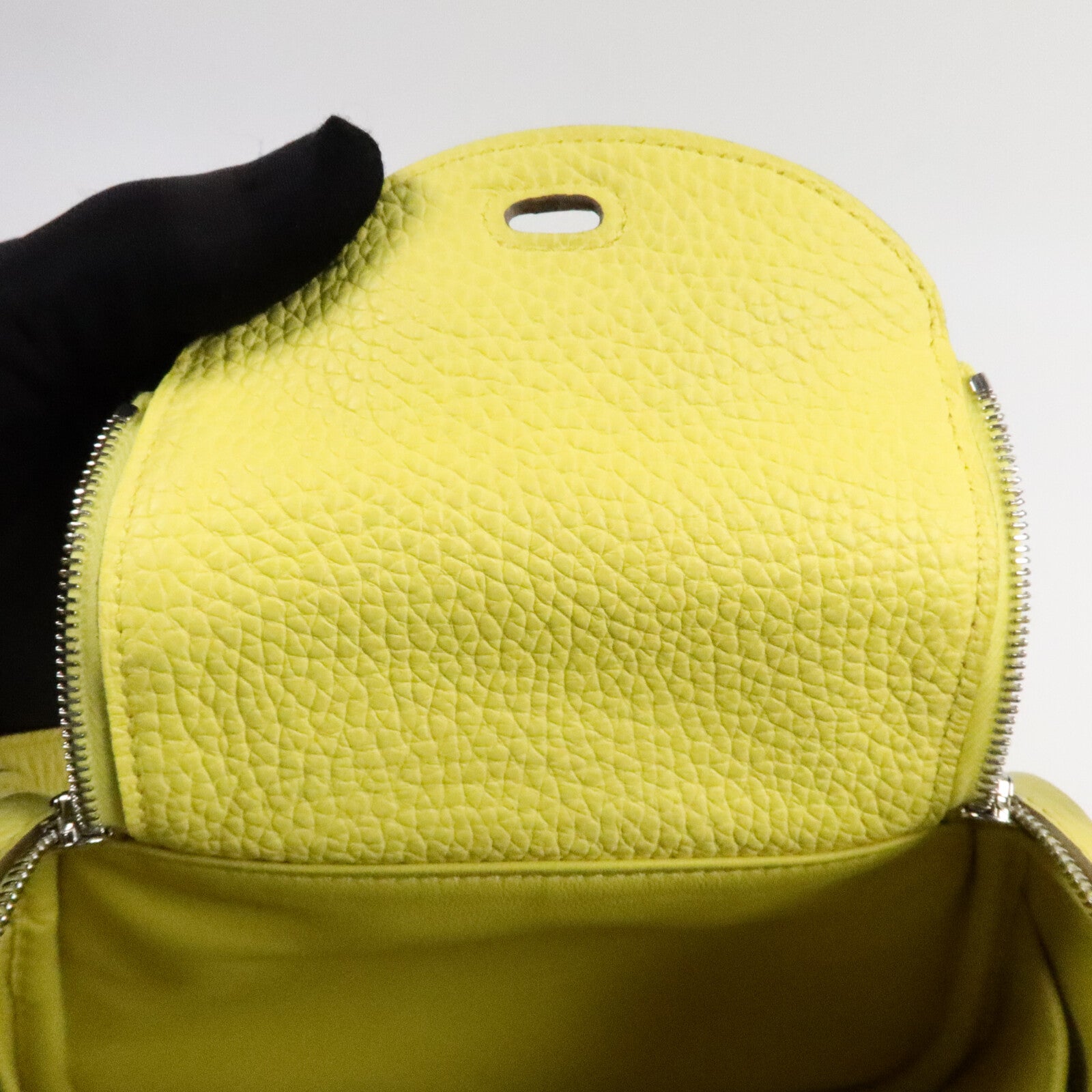 HERMES Mini Lindy金扣手挽肩背兩用袋Limoncello
