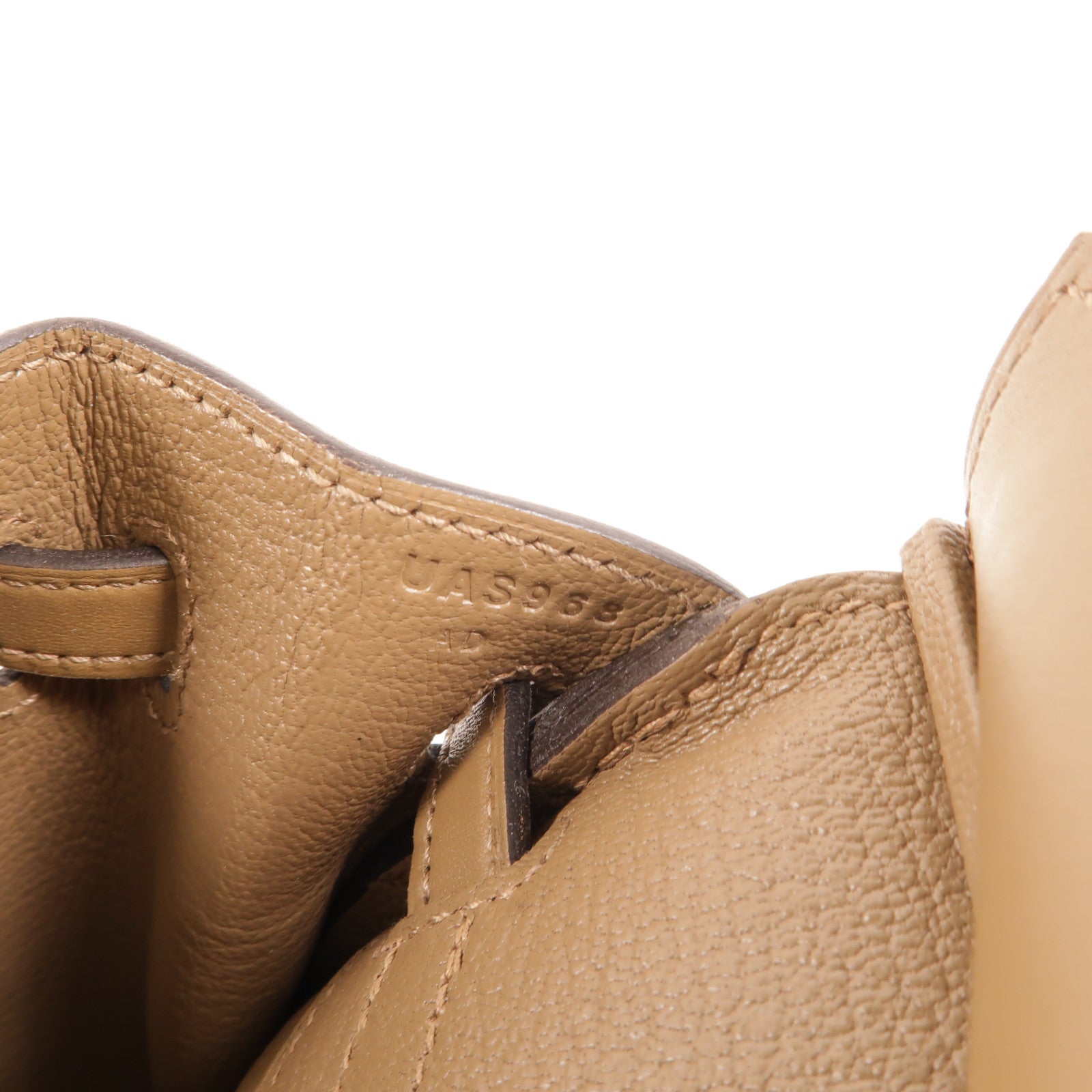 HERMES Jonathan皮革Birkin 25手挽袋Beige De Weimar
