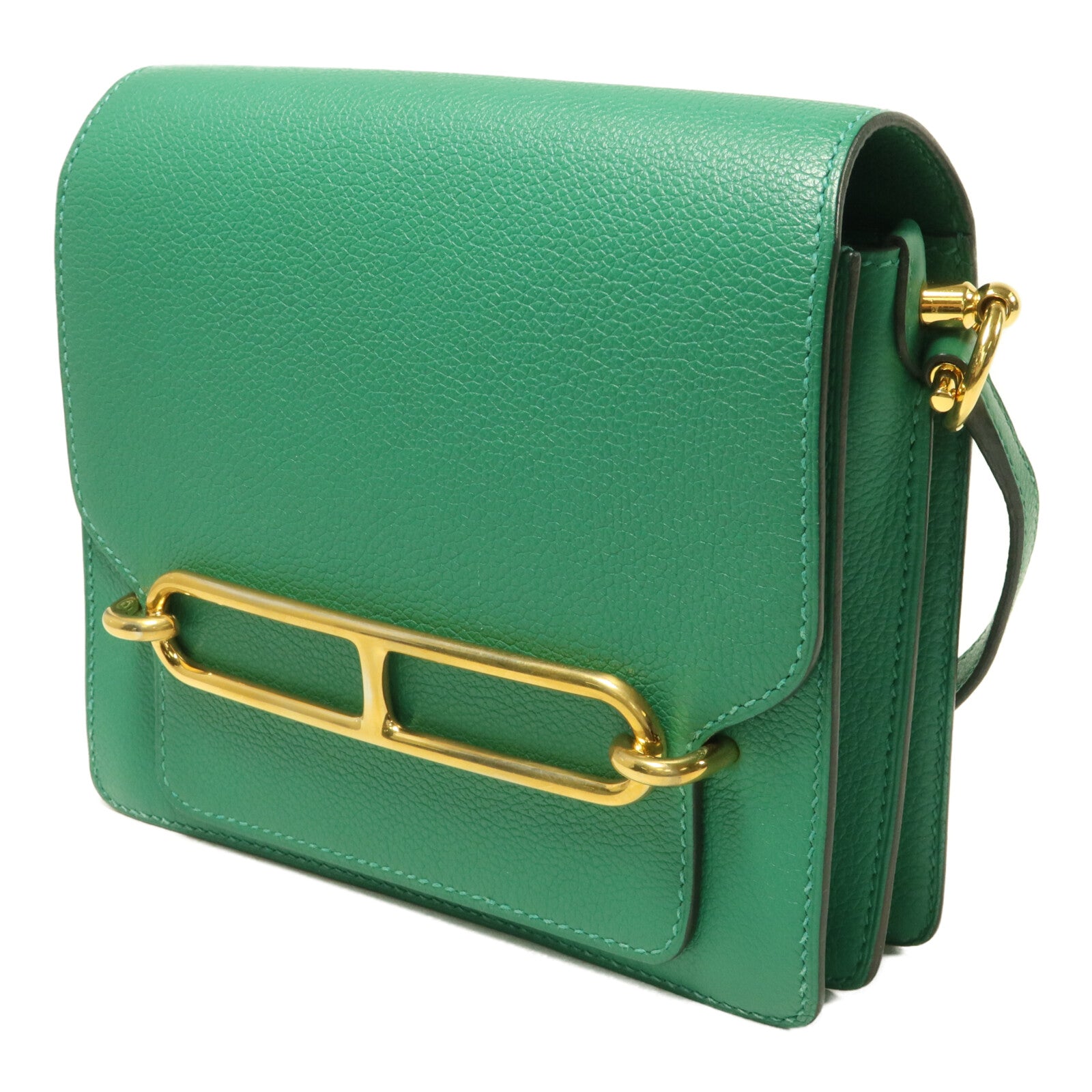 HERMES 【激減優惠】Evercolor皮革Roulis Mini肩背袋Vert Vertigo