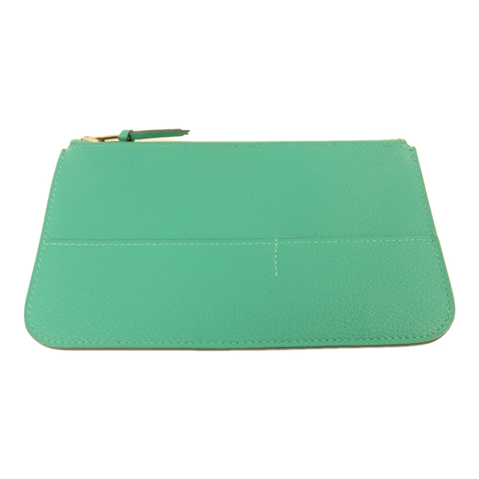 HERMES Evercolor皮革Dogon GM長錢包Vert Verone