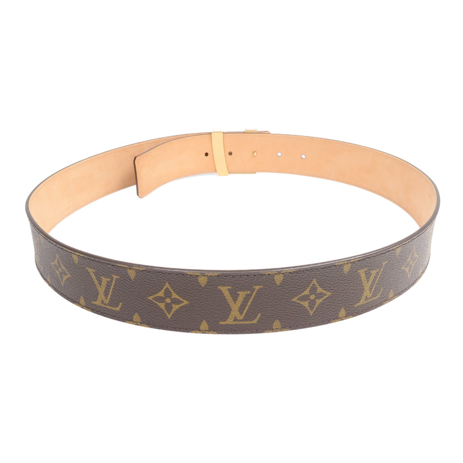 LOUIS VUITTON Monogram Belt金扣皮帶