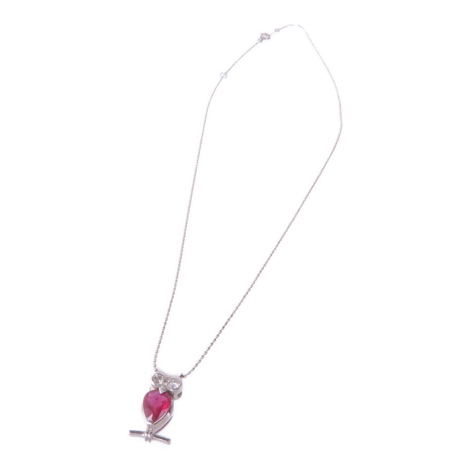 JEWELRY 【激減優惠】18K白金Ruby Diamond Necklace紅寶石/鑽石項鍊