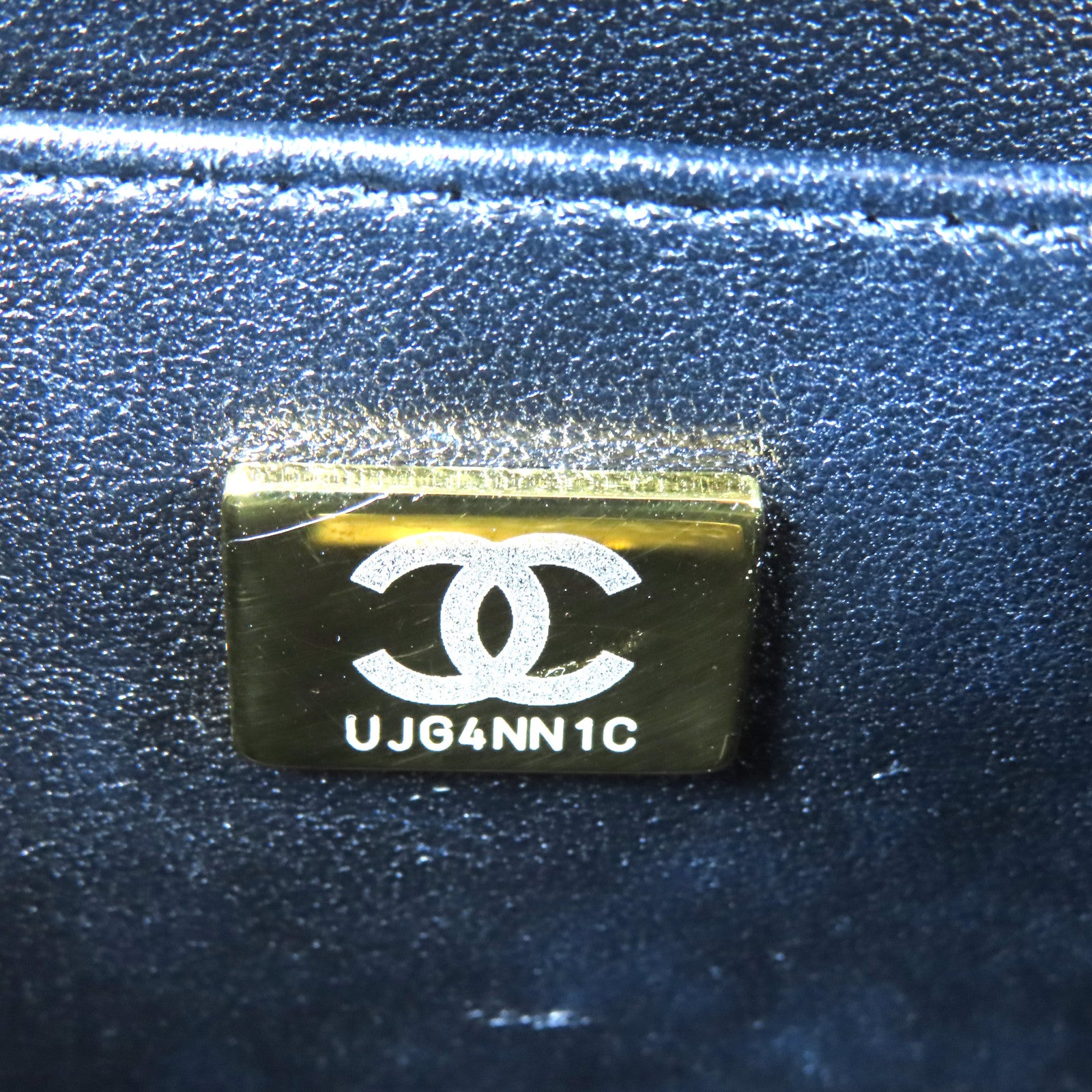 CHANEL 菱格牛皮皮革Chain Box Bag金扣鏈帶手挽肩背兩用袋黑色