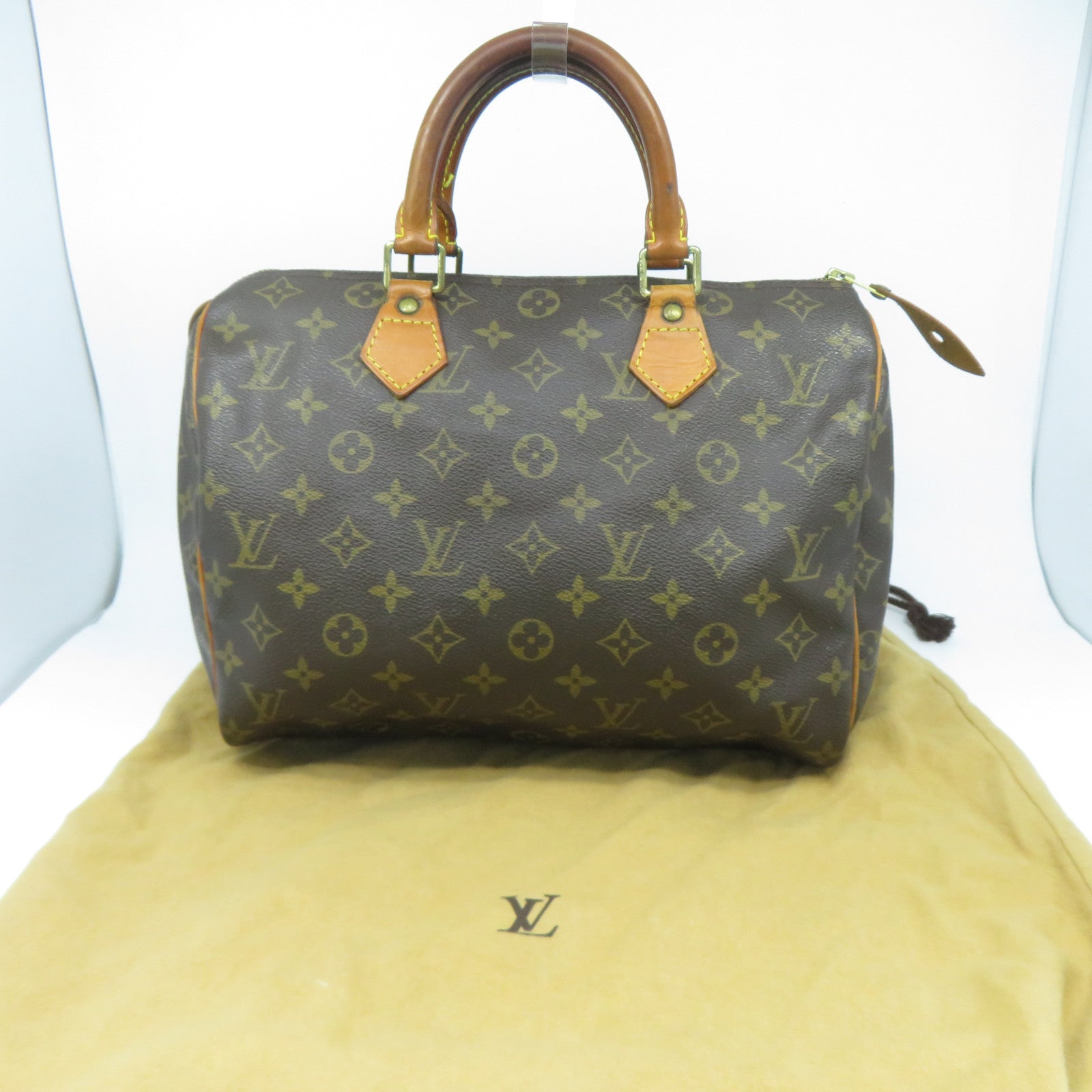 LOUIS VUITTON 【激減優惠】Monogram Speedy 30金扣手挽袋啡色