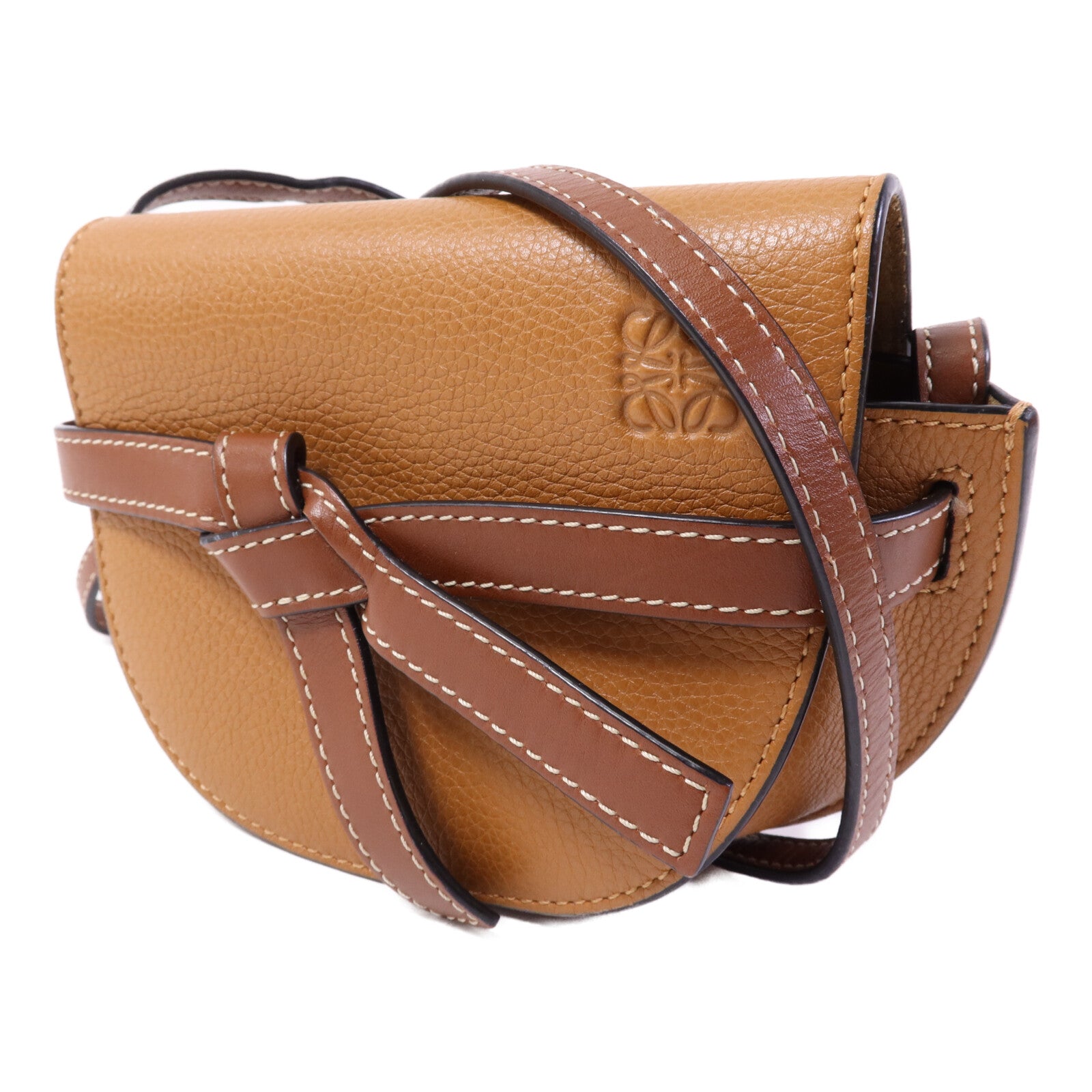 LOEWE 牛皮皮革Mini Gate金扣肩背袋