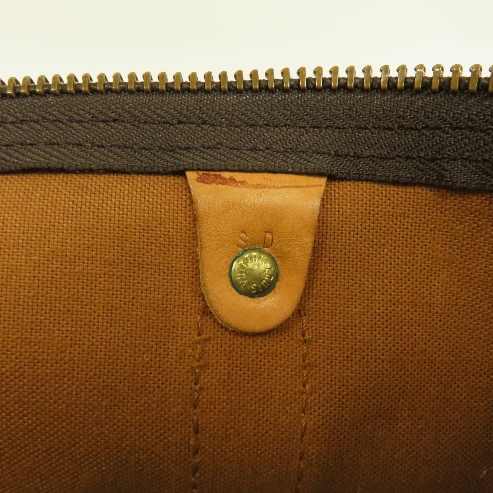 LOUIS VUITTON Monogram Keepall 55金扣波士頓包啡色