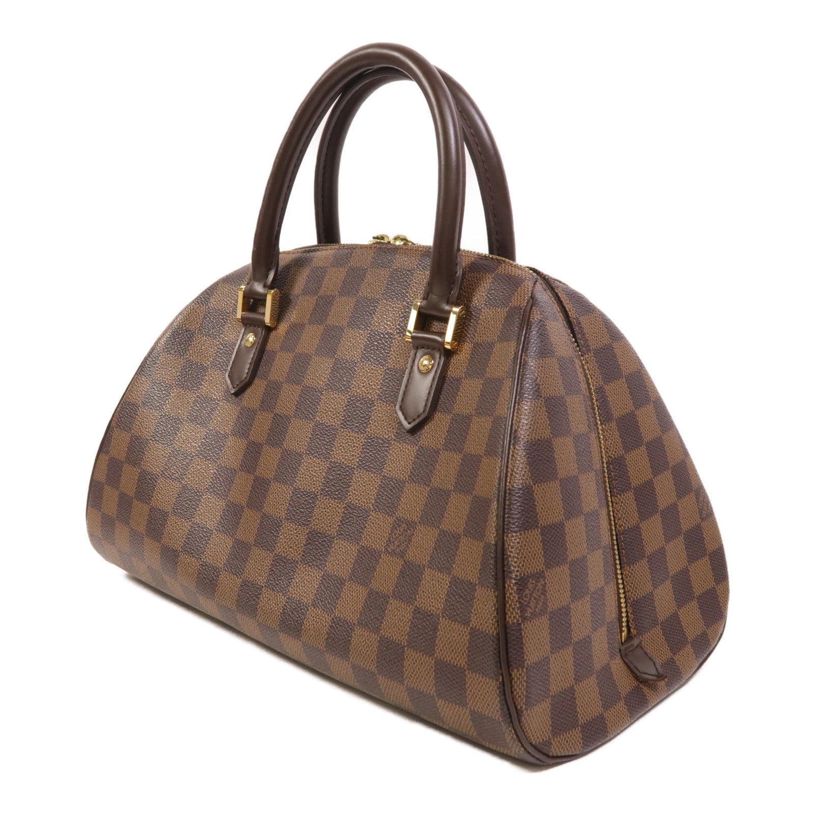 LOUIS VUITTON Damier Ribera MM金扣手挽袋