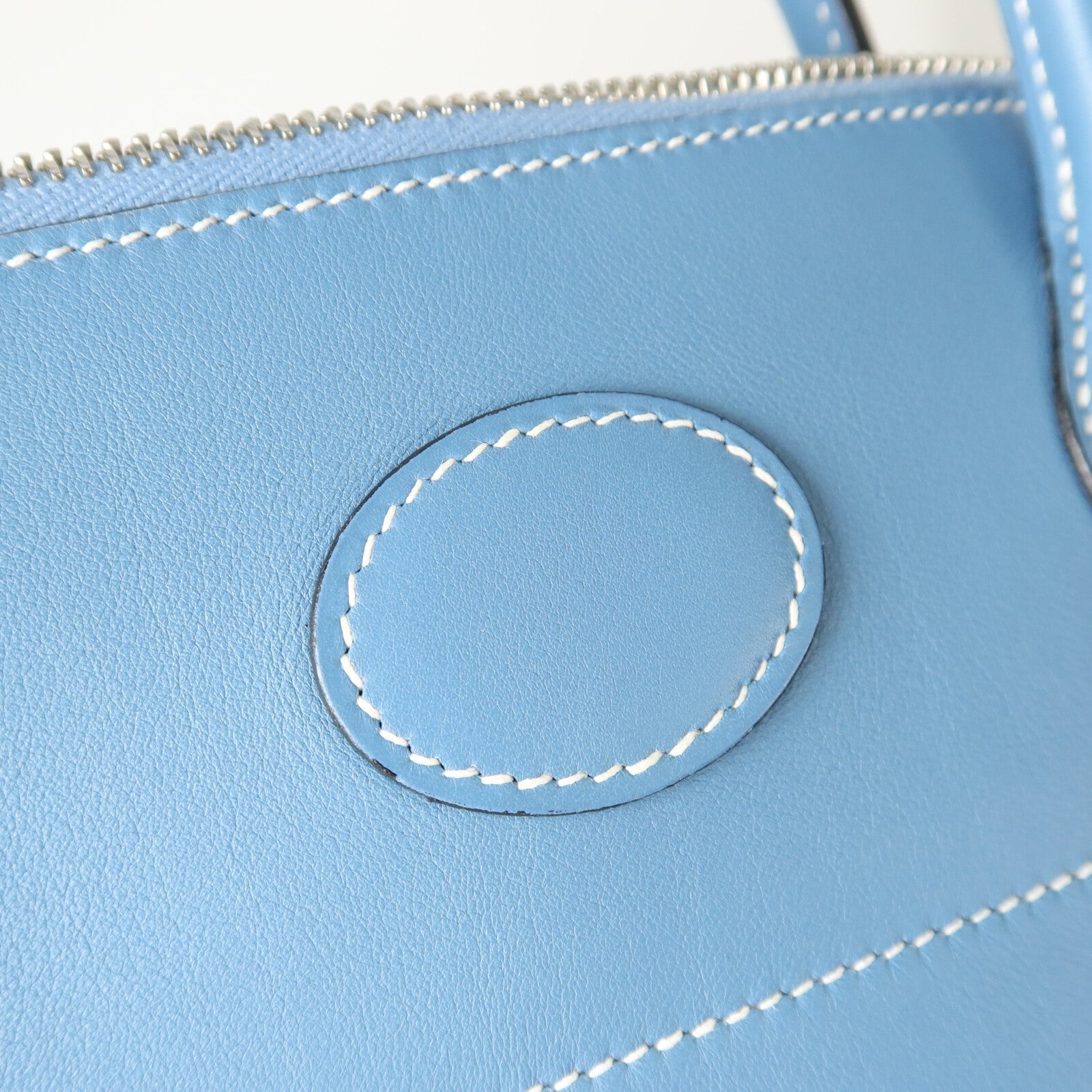 HERMES Swift皮革Bolide 27手挽肩背兩用袋Blue Jean