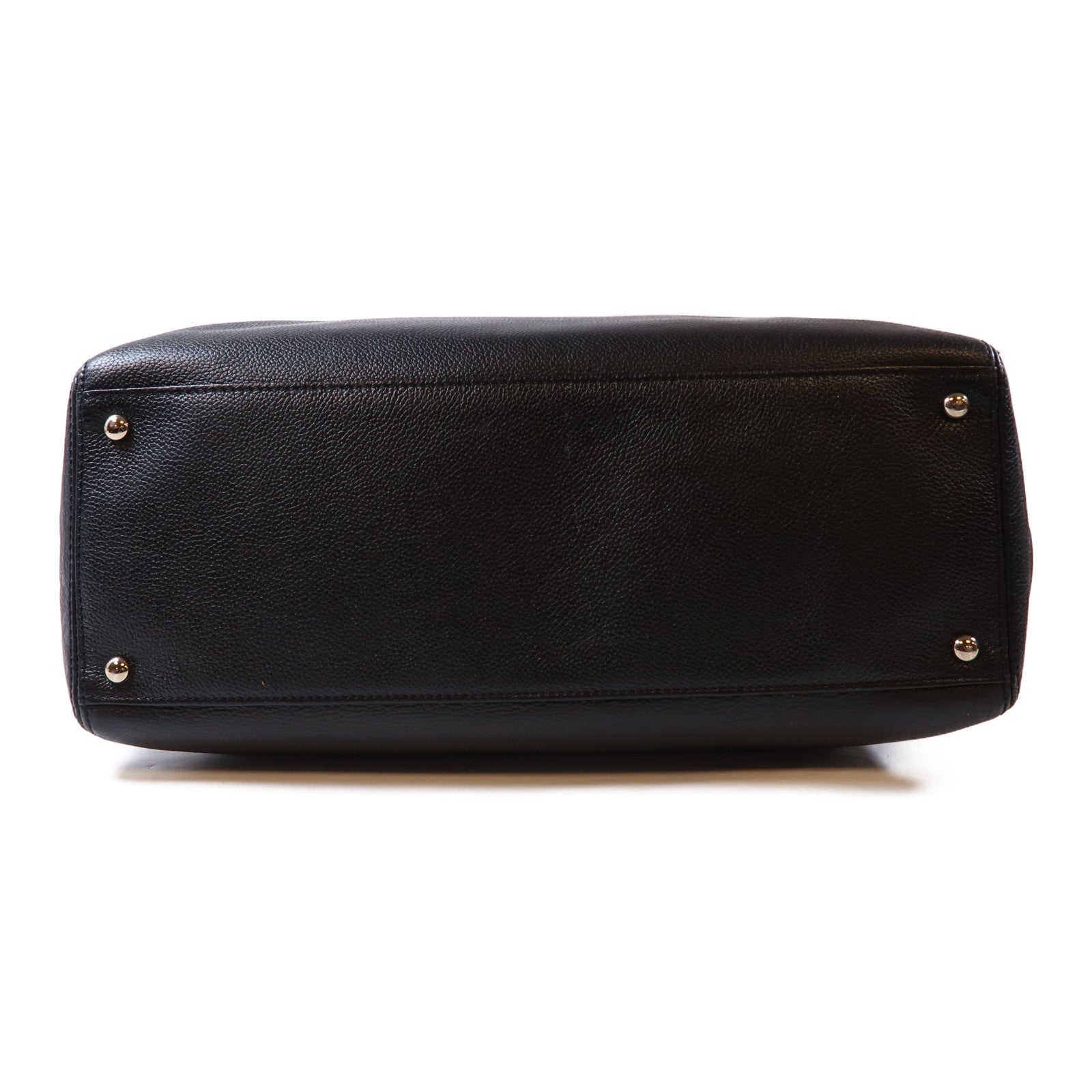 CHANEL 牛皮皮革Executive Cerf Tote Bag銀扣手挽袋黑色