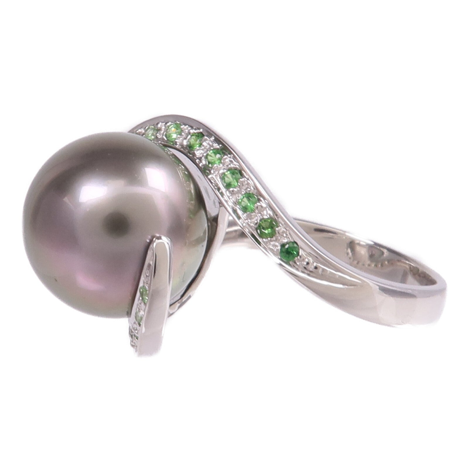 JEWELRY 18K白金Pearl Color Stone Ring珍珠/彩色寶石戒指US#6.5