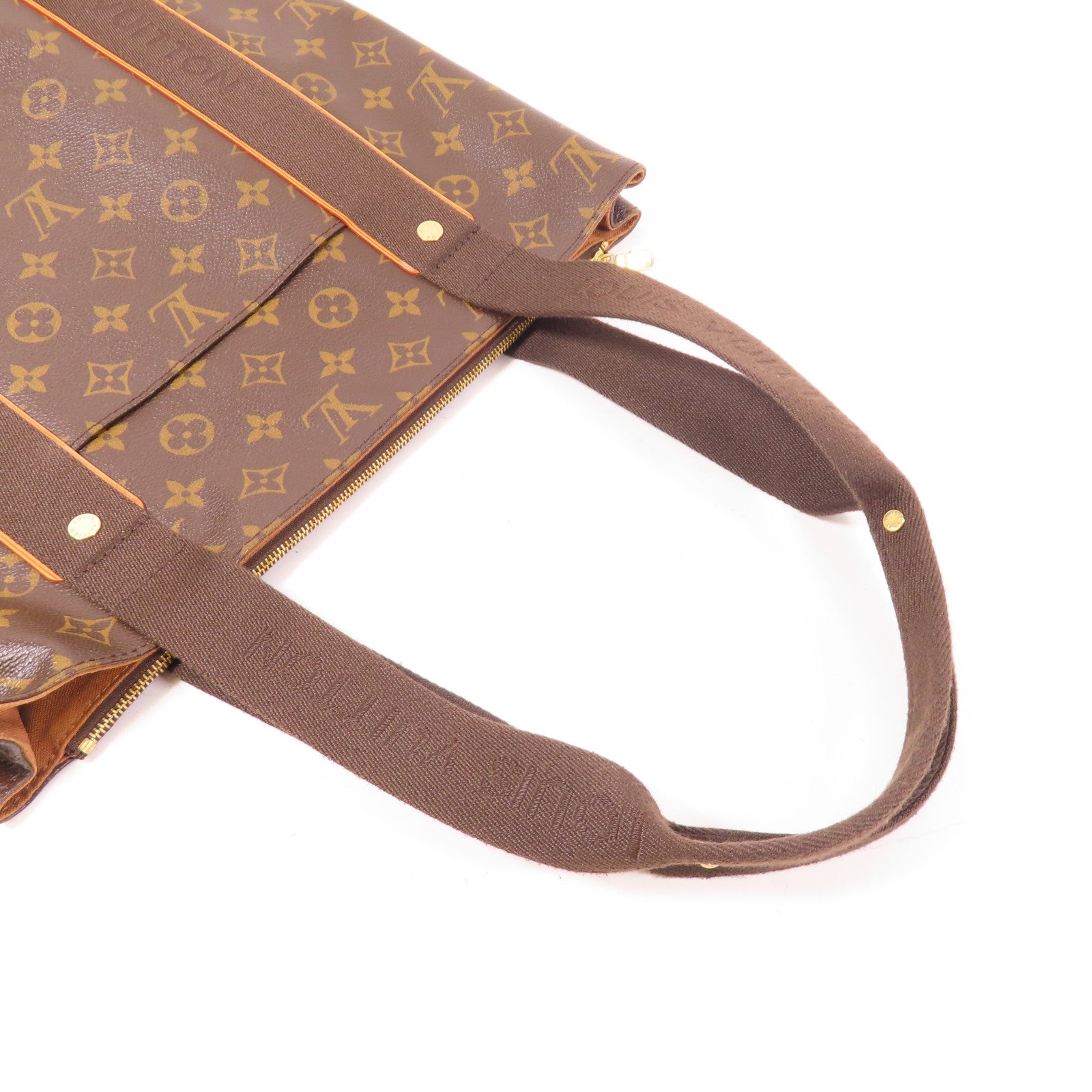 LOUIS VUITTON Monogram Cabas Beaubourg金扣手挽袋啡色