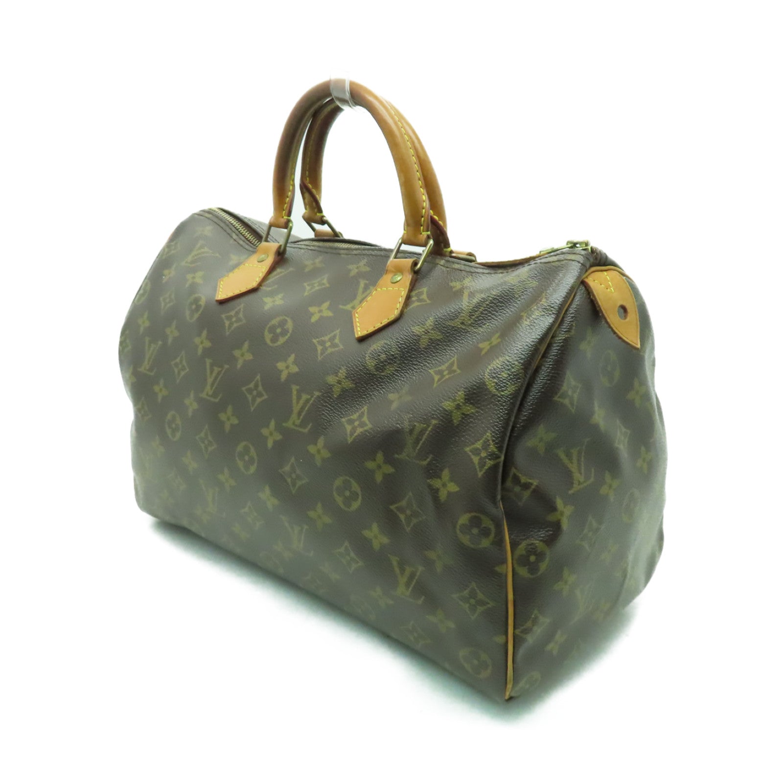 LOUIS VUITTON 【清倉大減價】Monogram Speedy 35金扣手挽袋棕色