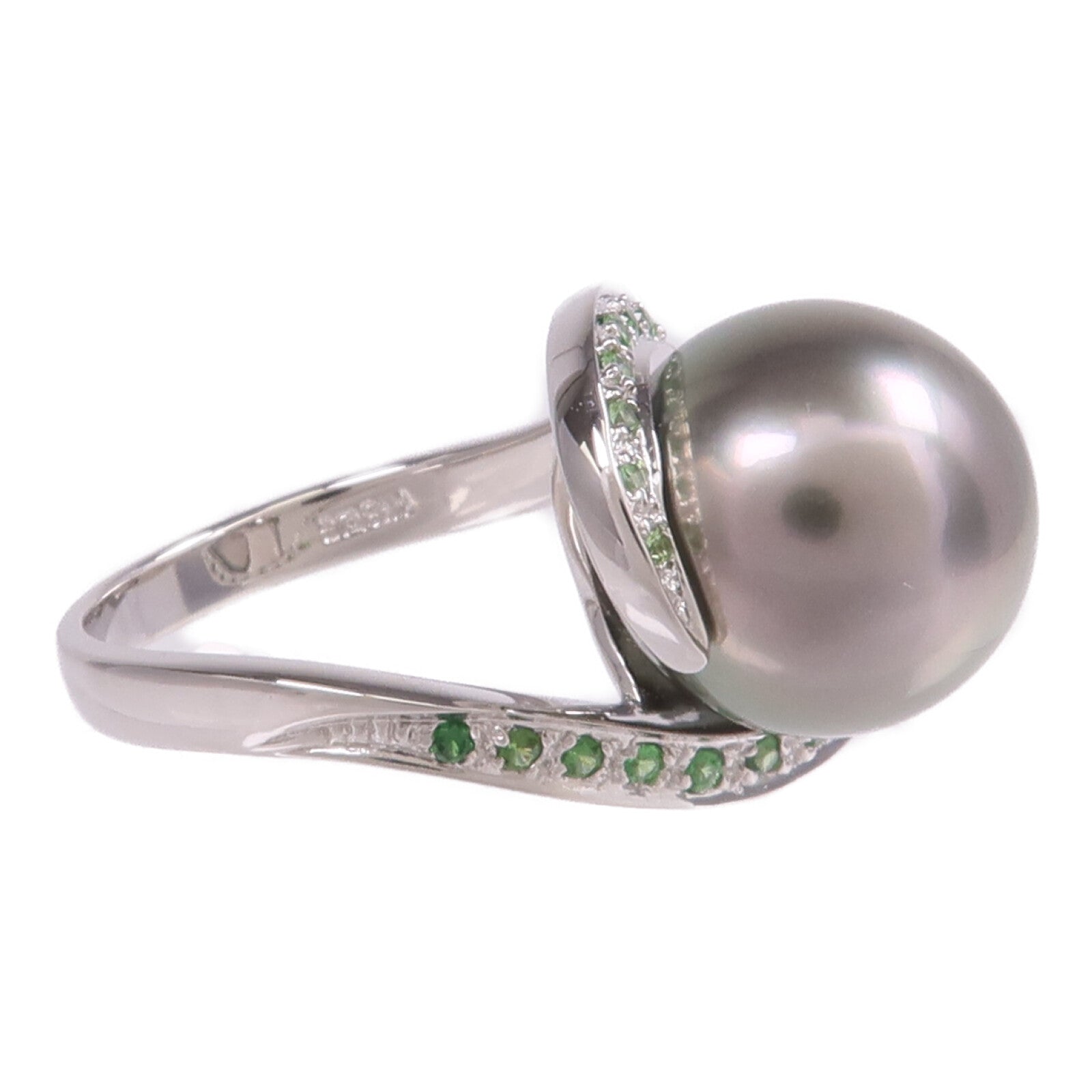 JEWELRY 18K白金Pearl Color Stone Ring珍珠/彩色寶石戒指US#6.5