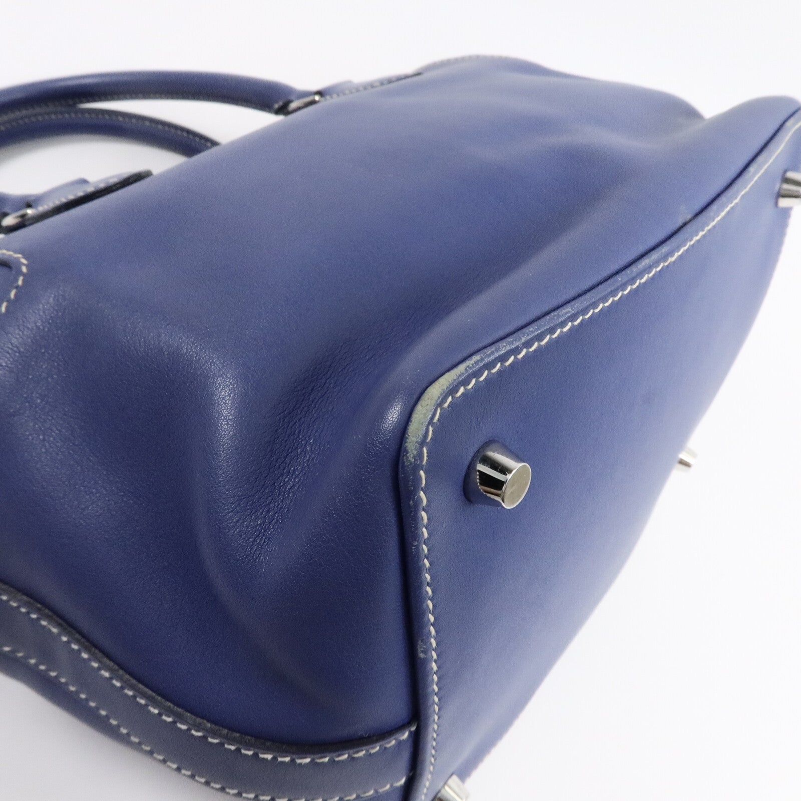 HERMES Evercolor皮革Tool Box 20手挽肩背兩用袋Bleu Agate