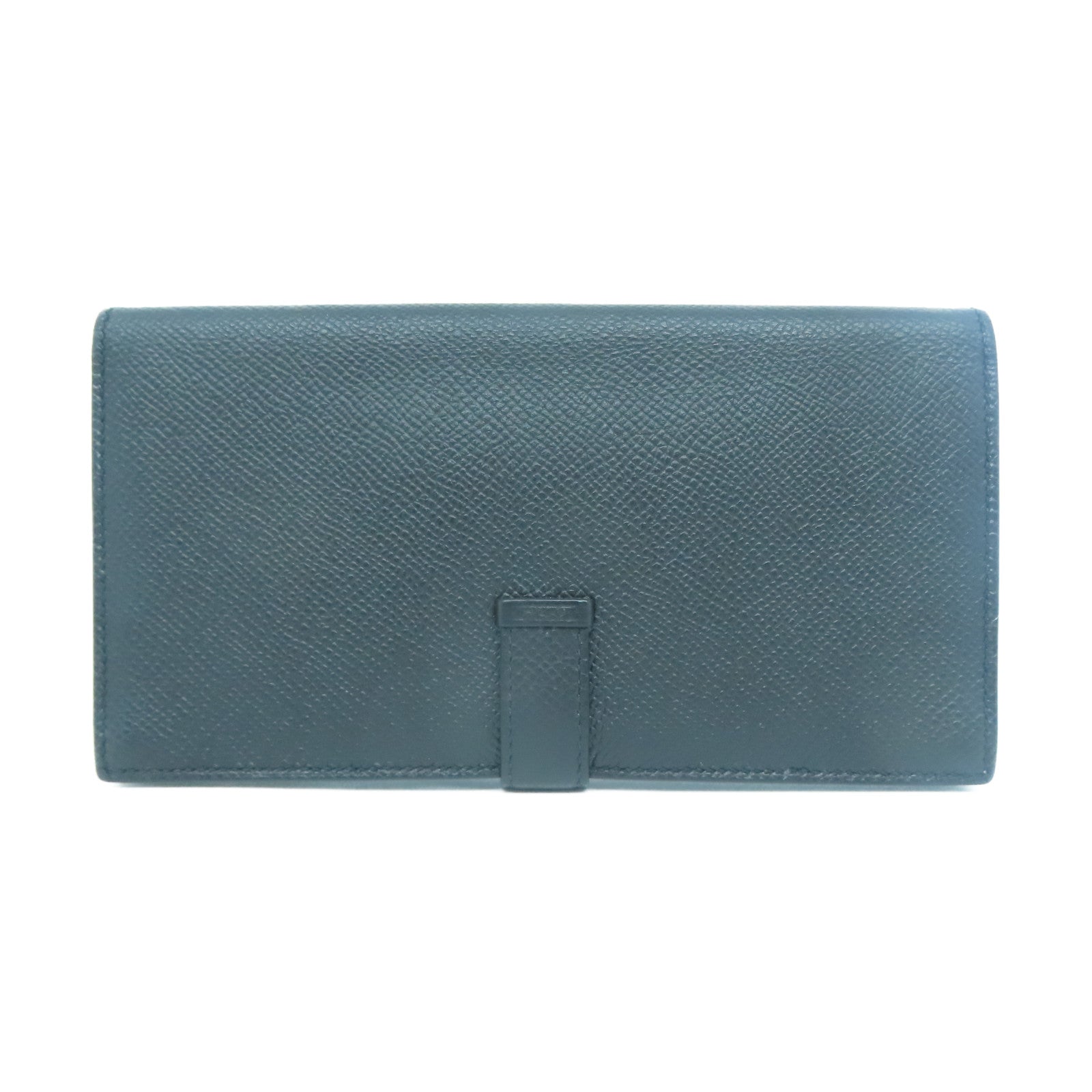 HERMES 【清倉大減價】Epsom皮革Bearn bi-fold銀扣長錢包經典黑色