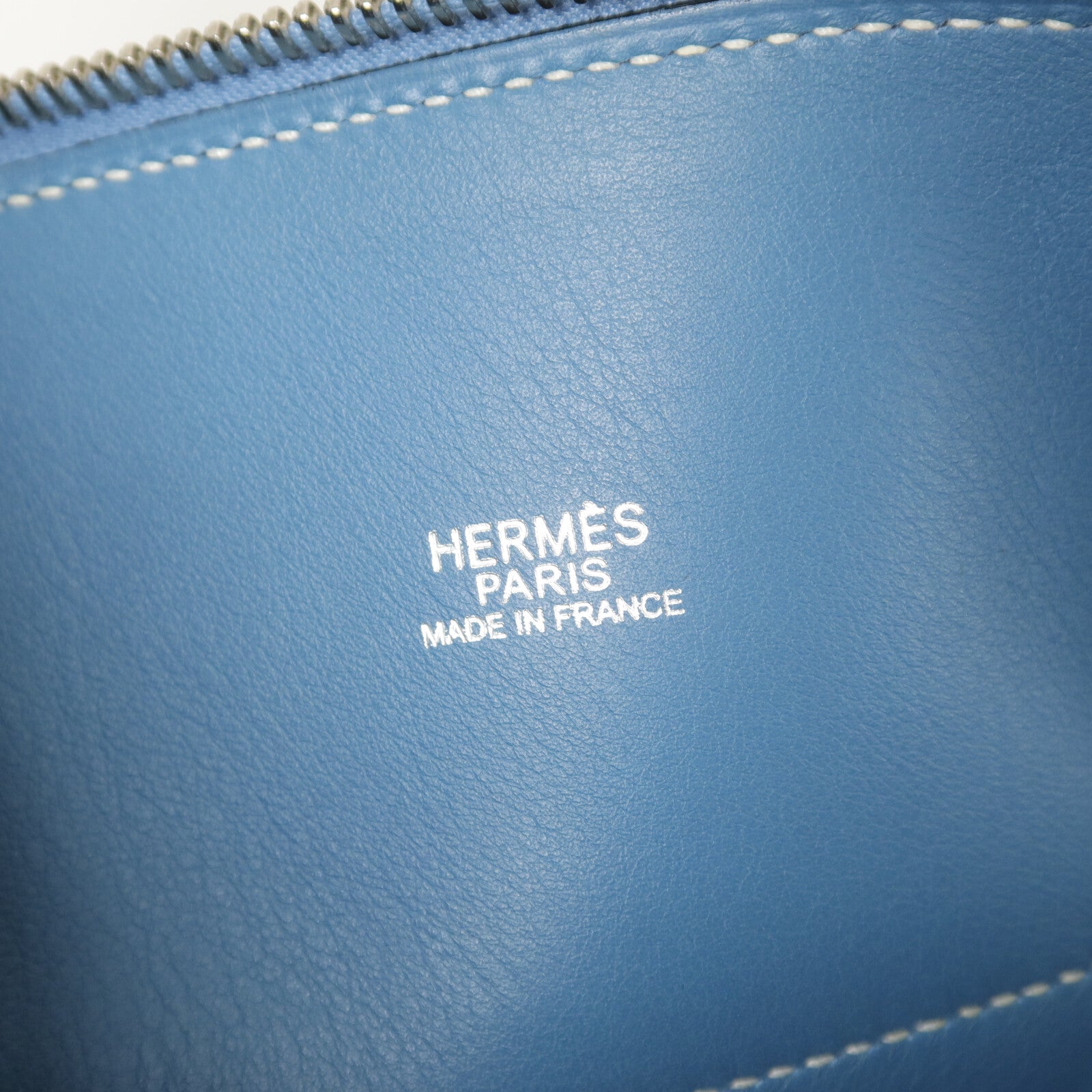 HERMES Swift皮革Bolide 27手挽肩背兩用袋Blue Jean