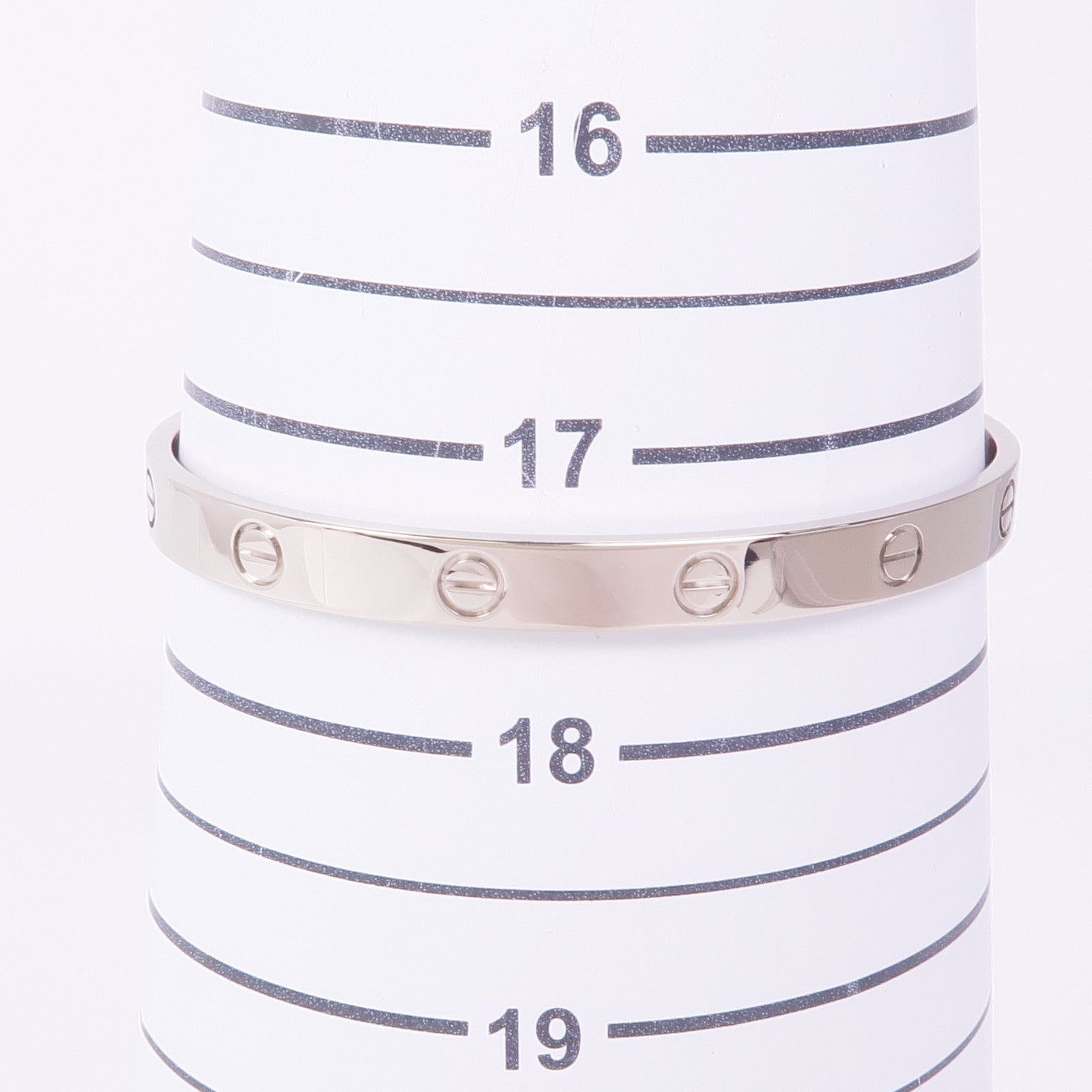 CARTIER 18K白金Love Bracelet手鐲Cartier#19