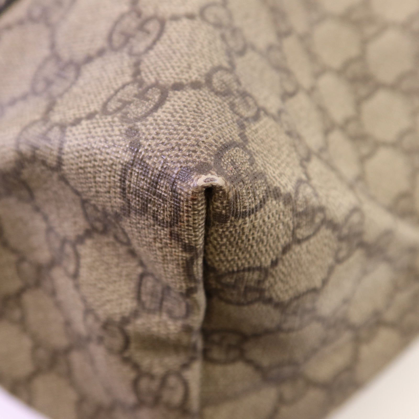 GUCCI 塗層帆布Tote Bag金扣肩背袋
