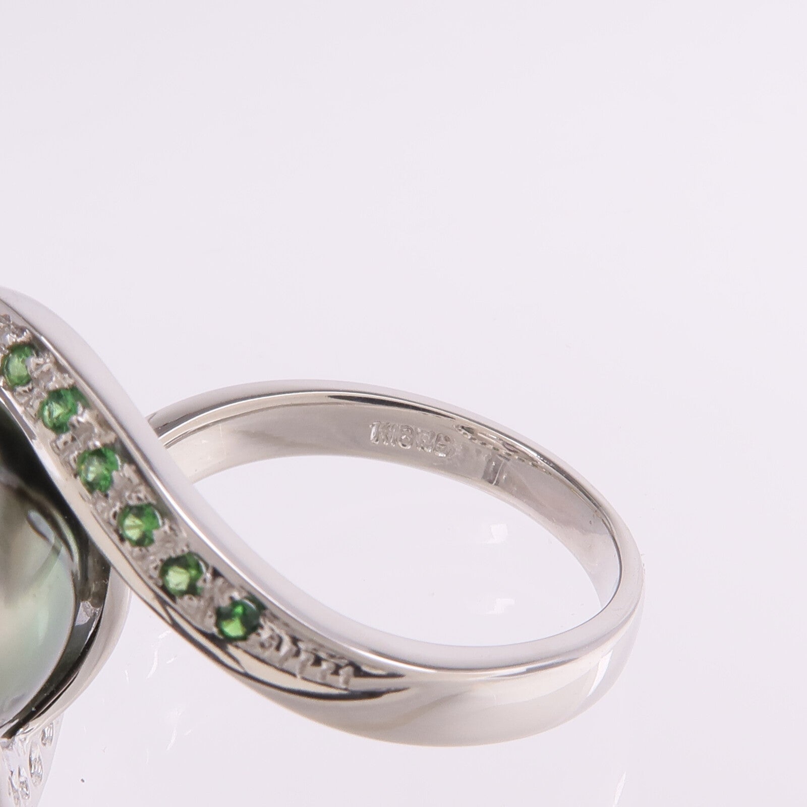 JEWELRY 18K白金Pearl Color Stone Ring珍珠/彩色寶石戒指US#6.5
