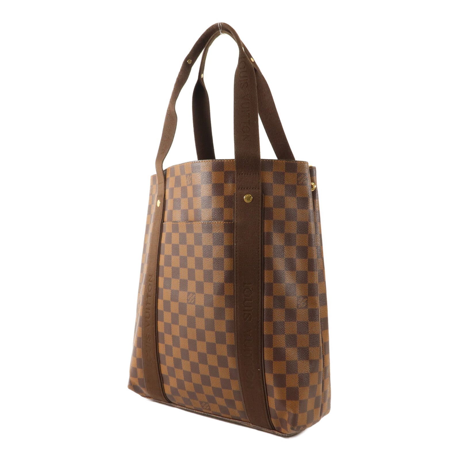 LOUIS VUITTON Damier Beaubourg金扣肩背袋棕色