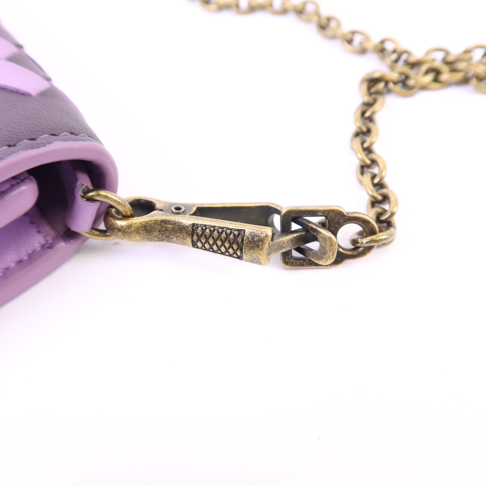 BOTTEGA VENETA 【激減優惠】牛皮皮革Intrecciato Chain鏈帶肩背袋