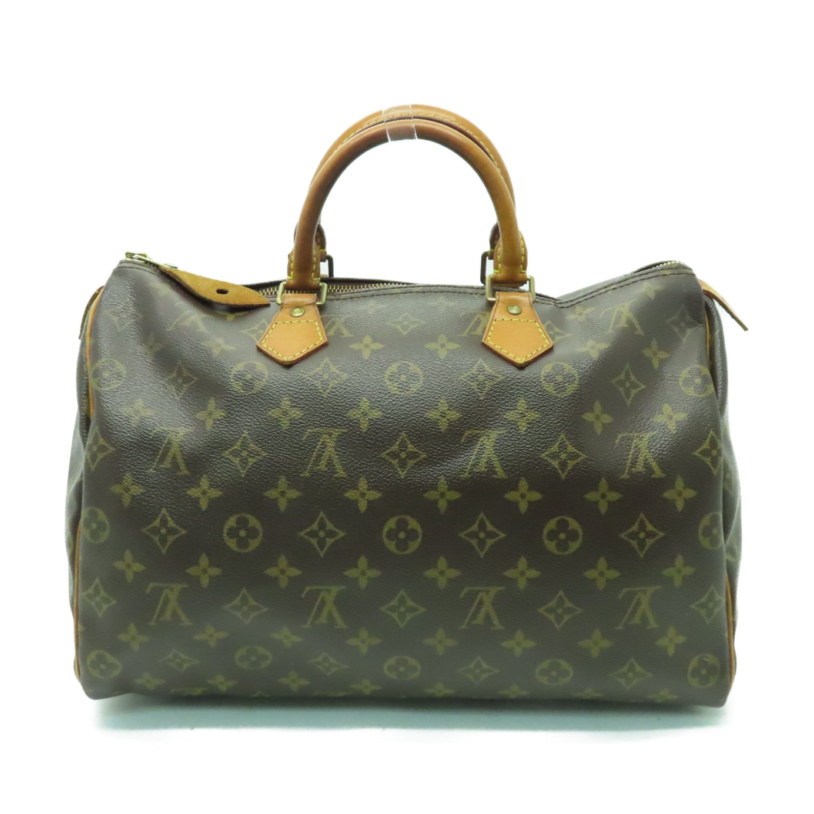 LOUIS VUITTON 【清倉大減價】Monogram Speedy 35金扣手挽袋棕色