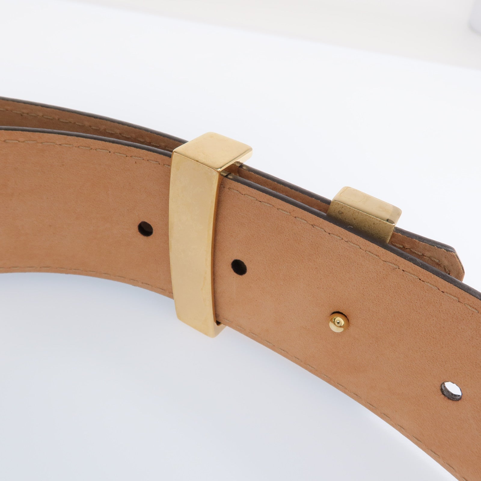 LOUIS VUITTON Monogram Belt金扣皮帶