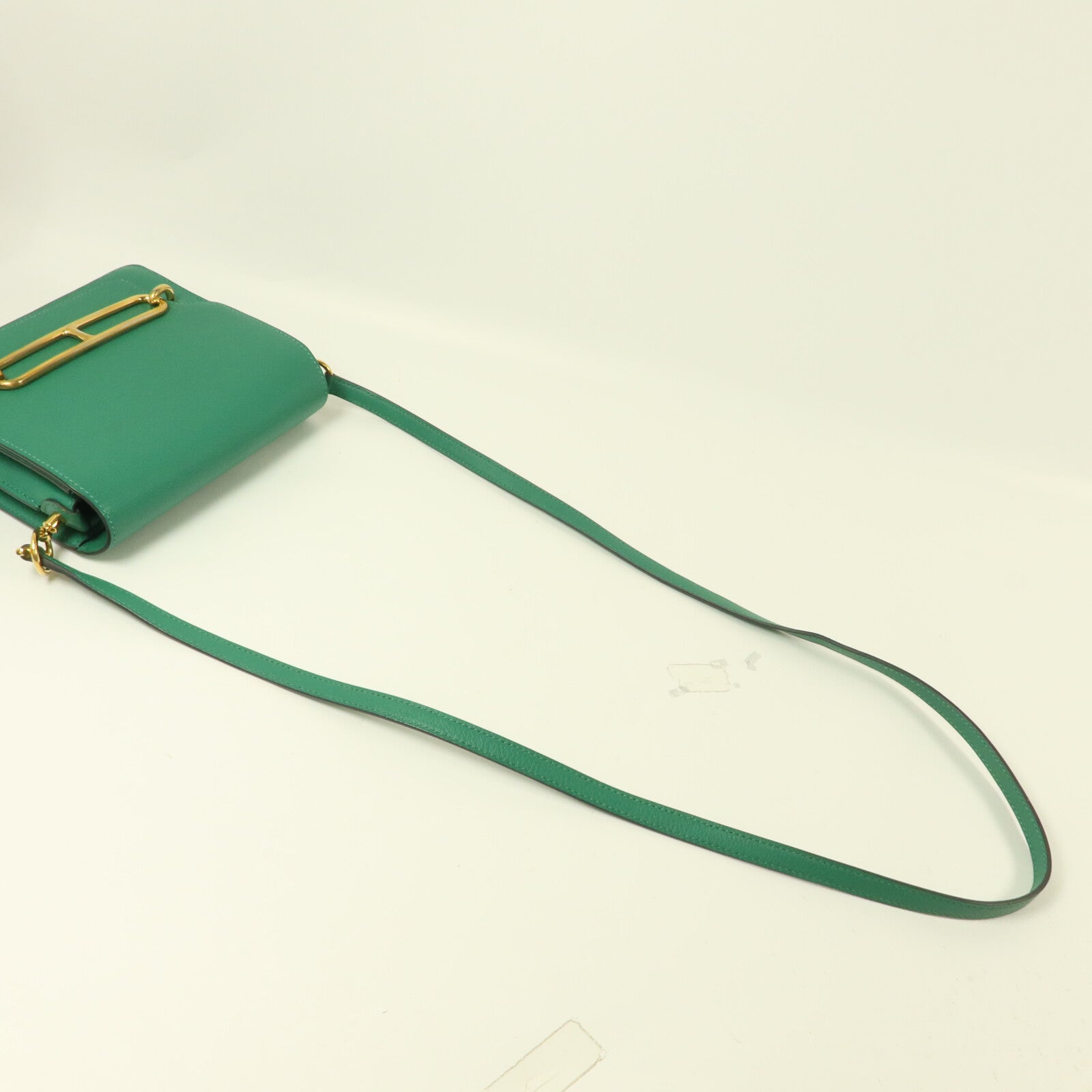 HERMES 【激減優惠】Evercolor皮革Roulis Mini肩背袋Vert Vertigo