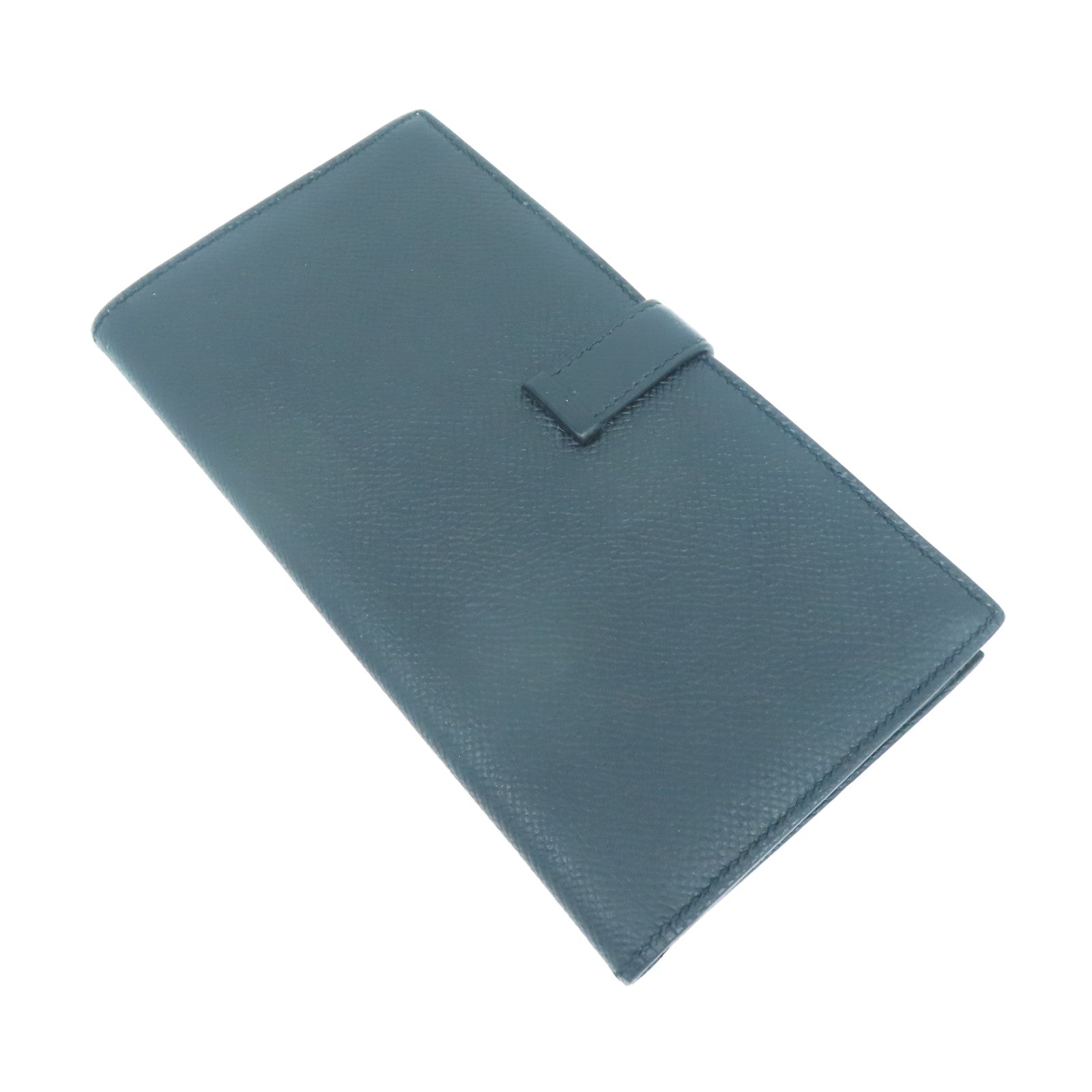 HERMES 【清倉大減價】Epsom皮革Bearn bi-fold銀扣長錢包經典黑色
