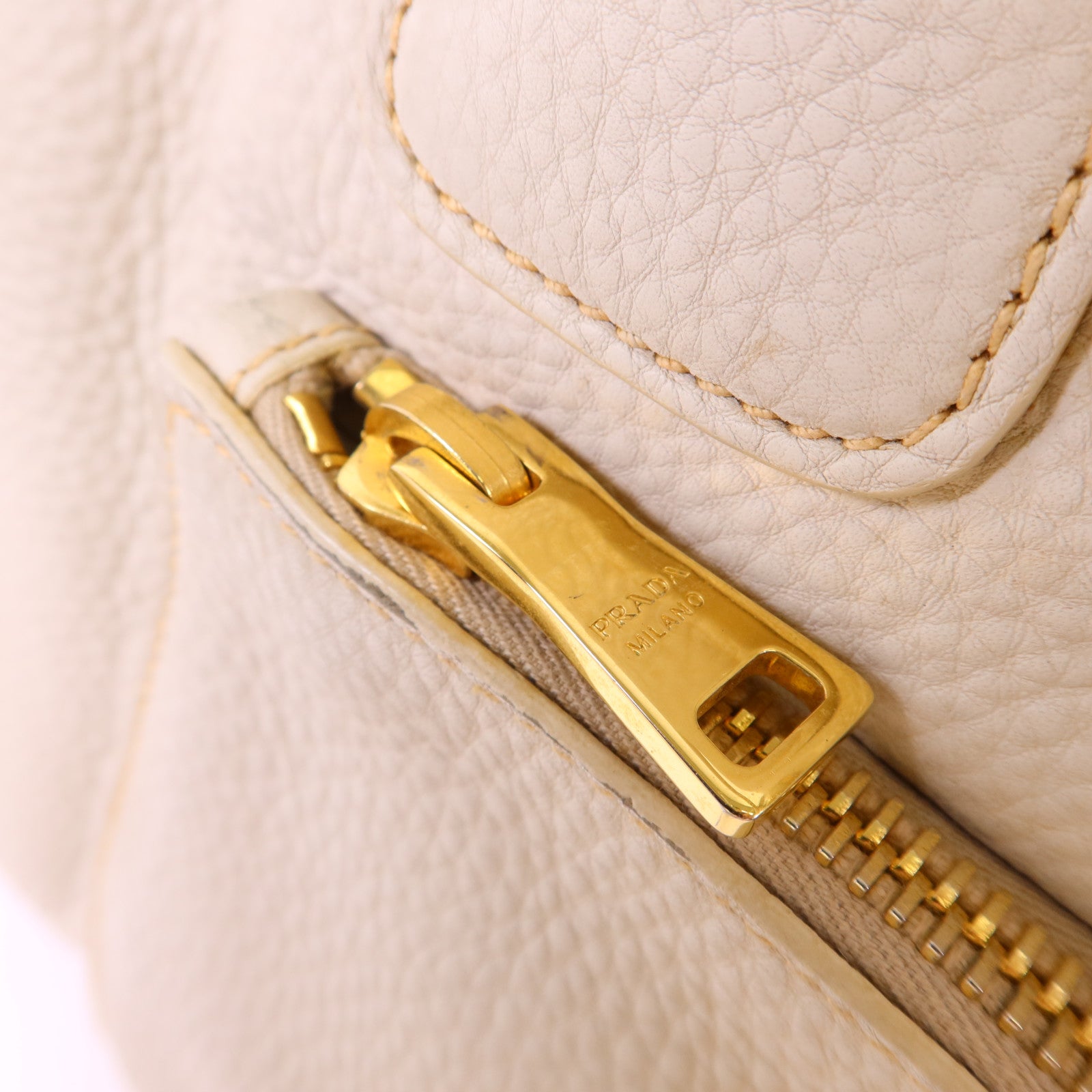 PRADA 牛皮皮革2 Way Shoulder Bag金扣手挽肩背兩用袋