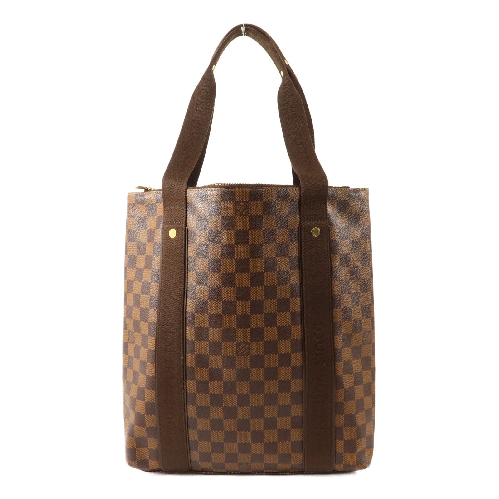 LOUIS VUITTON Damier Beaubourg金扣肩背袋棕色