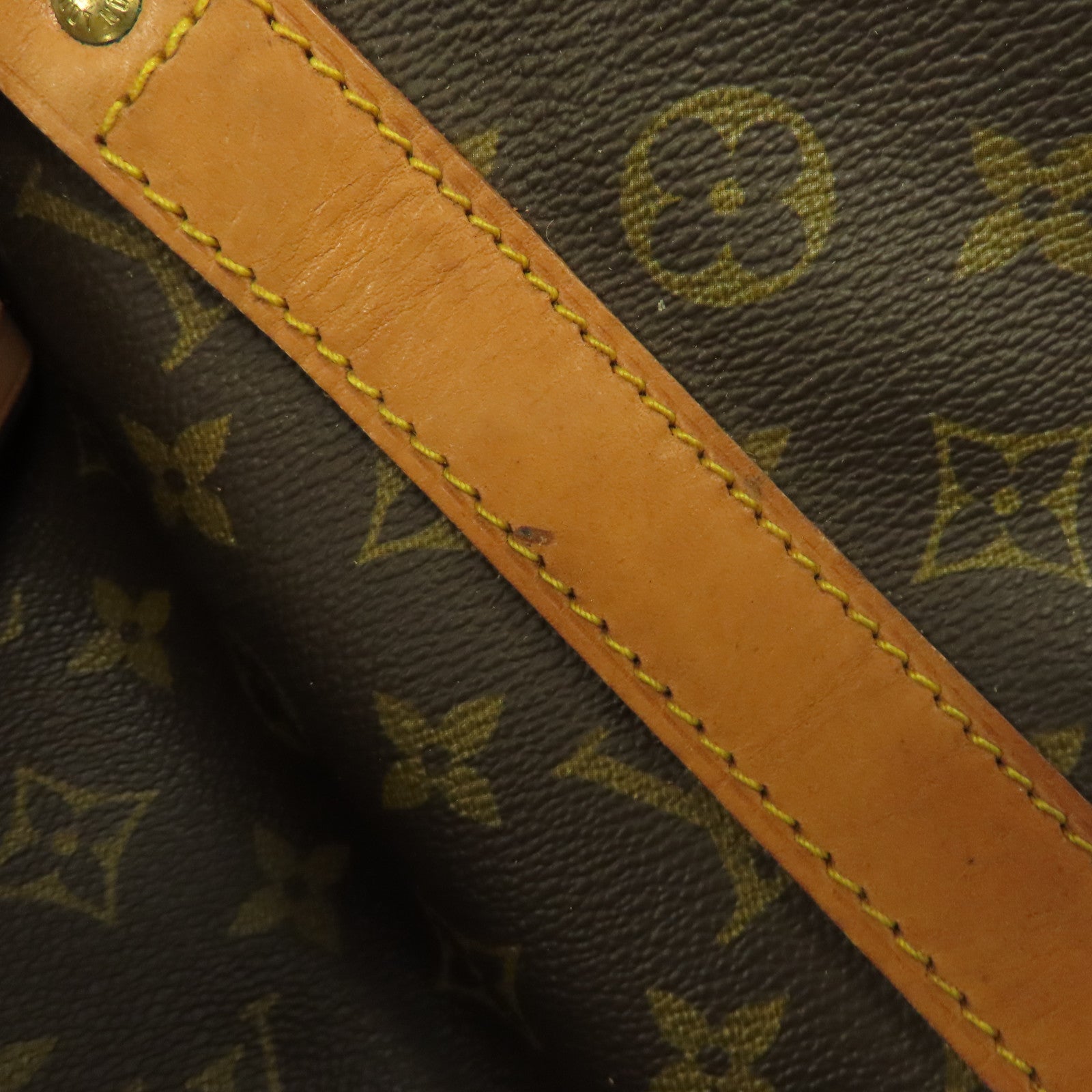 LOUIS VUITTON Monogram Keepall 55金扣波士頓包啡色