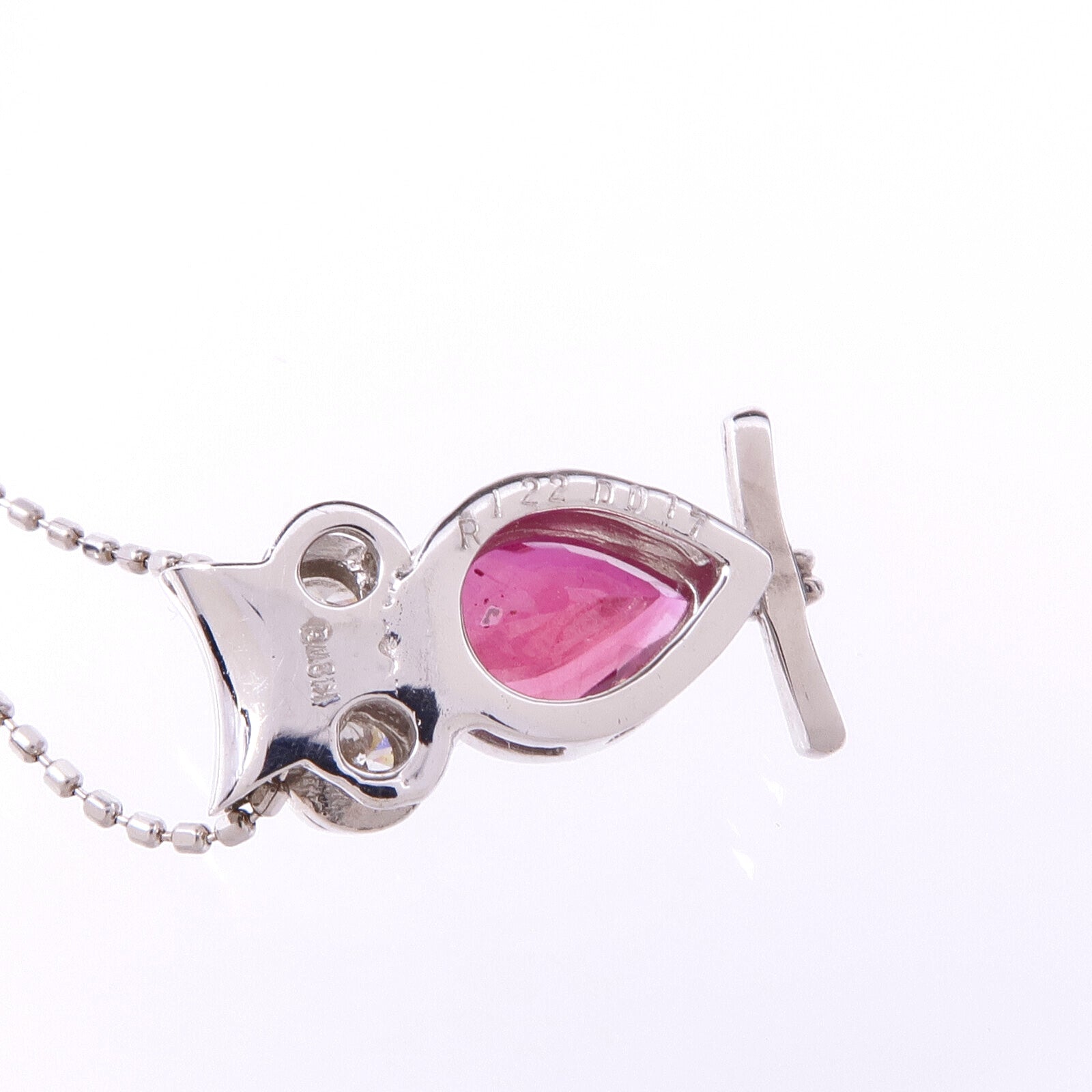 JEWELRY 【激減優惠】18K白金Ruby Diamond Necklace紅寶石/鑽石項鍊