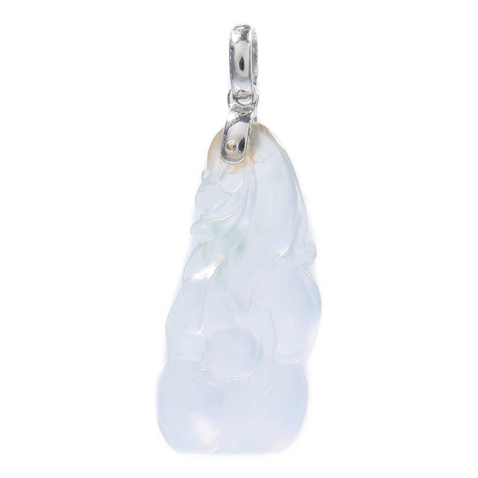 JEWELRY 18K白金Jade Pendant Top翡翠吊墜